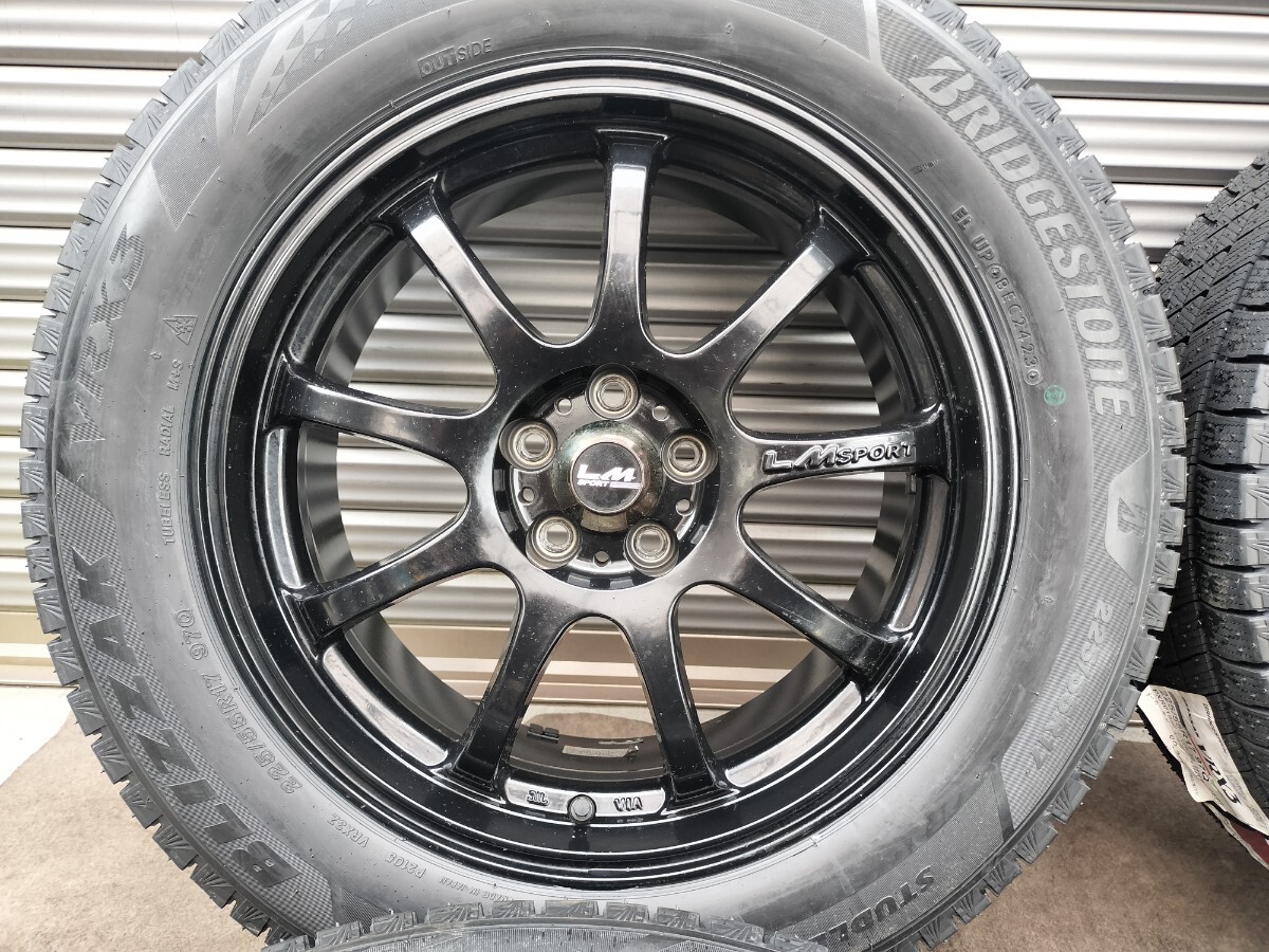 2023年製新品スタッドレス LM SPORT 中古品 17インチ 17×7.5J 5H PCD100 +50 BS BLIZZAK VRX3 225/55R17★国内製 スバル フォレスター等に_画像2