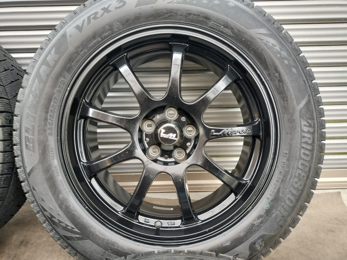 2023年製新品スタッドレス LM SPORT 中古品 17インチ 17×7.5J 5H PCD100 +50 BS BLIZZAK VRX3 225/55R17★国内製 スバル フォレスター等に_画像3