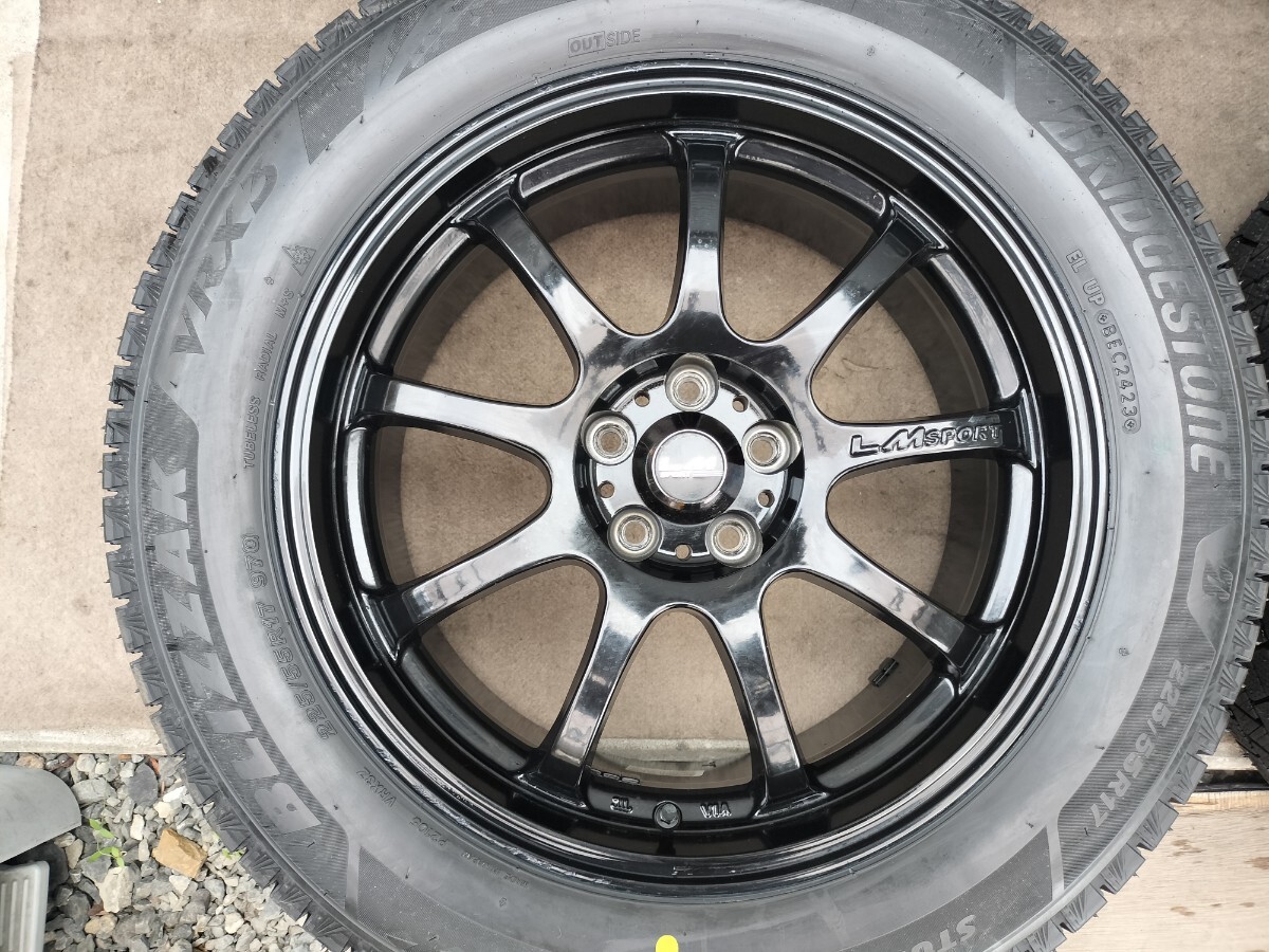 2023年製新品スタッドレス LM SPORT 中古品 17インチ 17×7.5J 5H PCD100 +50 BS BLIZZAK VRX3 225/55R17★国内製 スバル フォレスター等に_画像4