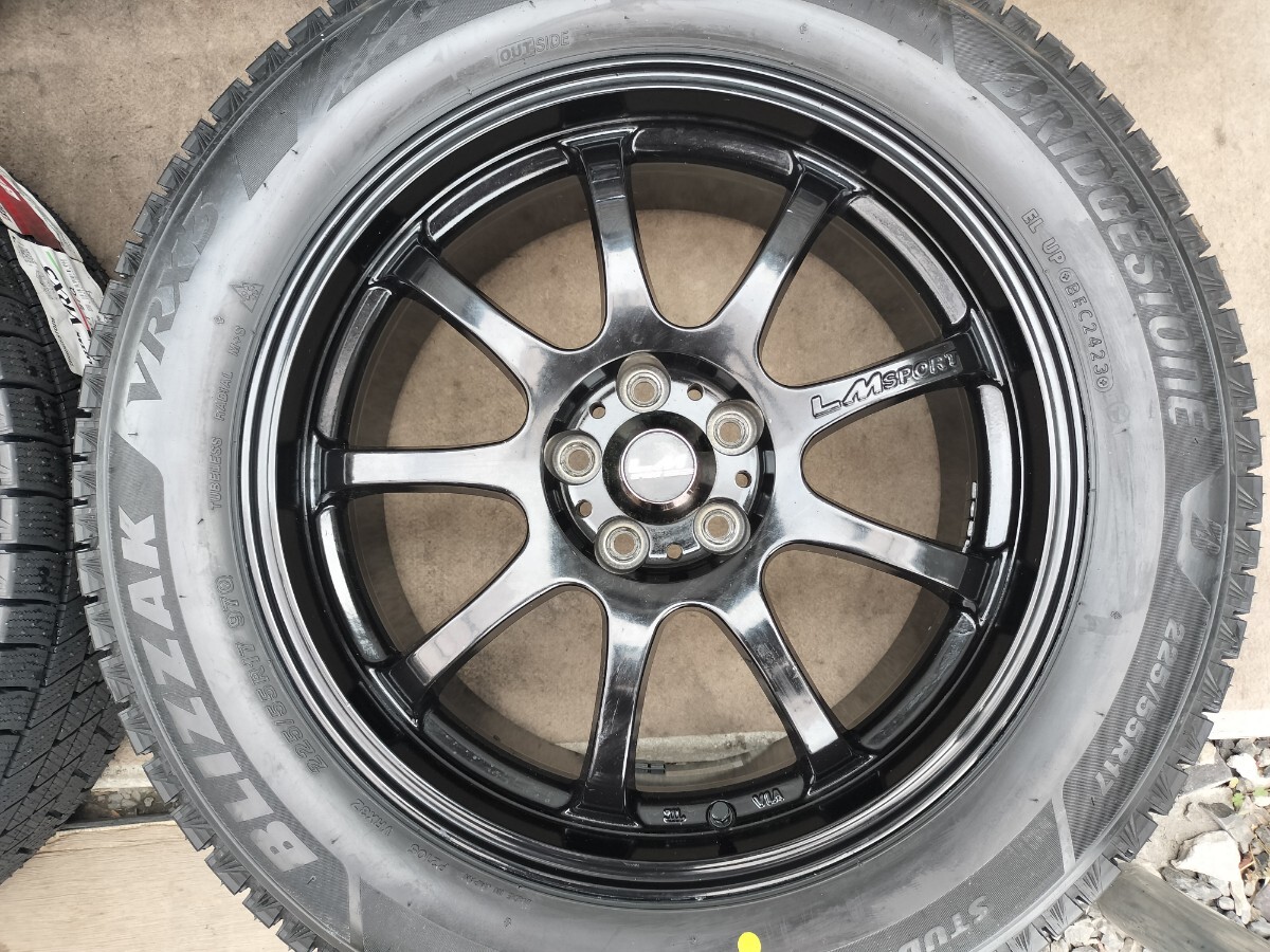 2023年製新品スタッドレス LM SPORT 中古品 17インチ 17×7.5J 5H PCD100 +50 BS BLIZZAK VRX3 225/55R17★国内製 スバル フォレスター等に_画像5