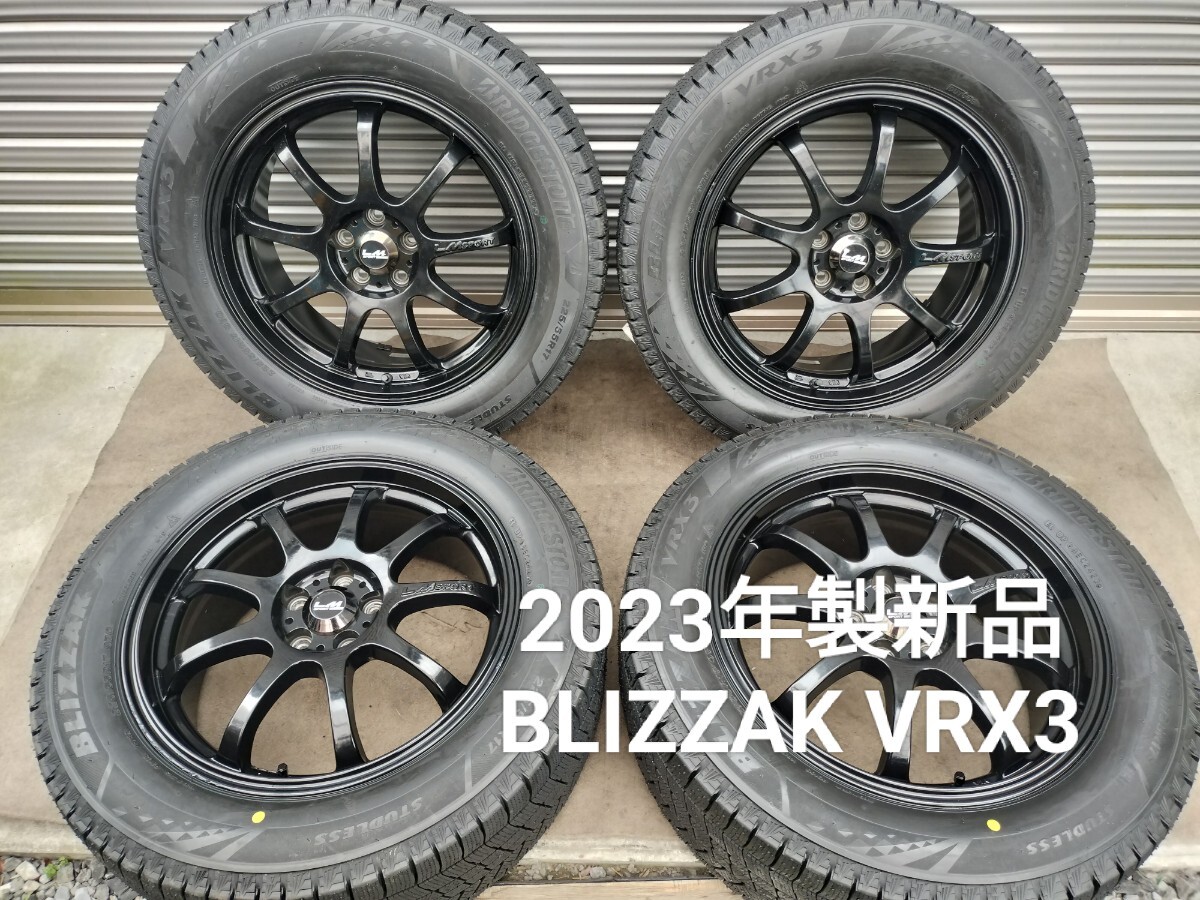 2023年製新品スタッドレス LM SPORT 中古品 17インチ 17×7.5J 5H PCD100 +50 BS BLIZZAK VRX3 225/55R17★国内製 スバル フォレスター等に_画像1