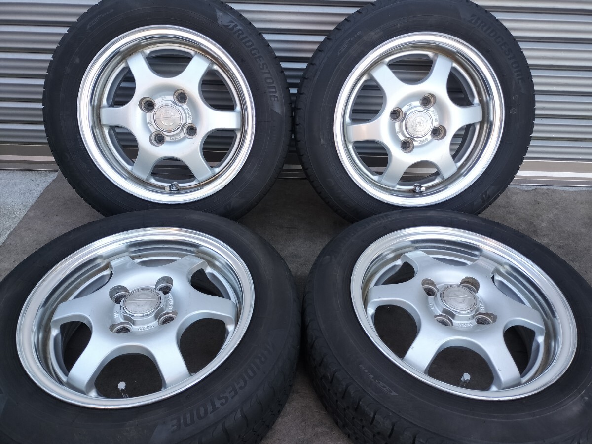 CRIMSON SPARCO 13×5J 4H PCD100 約+36 NEWNO 155/65R13★クリムソン スパルコ 深リム 当時物 軽自動車全般_画像1