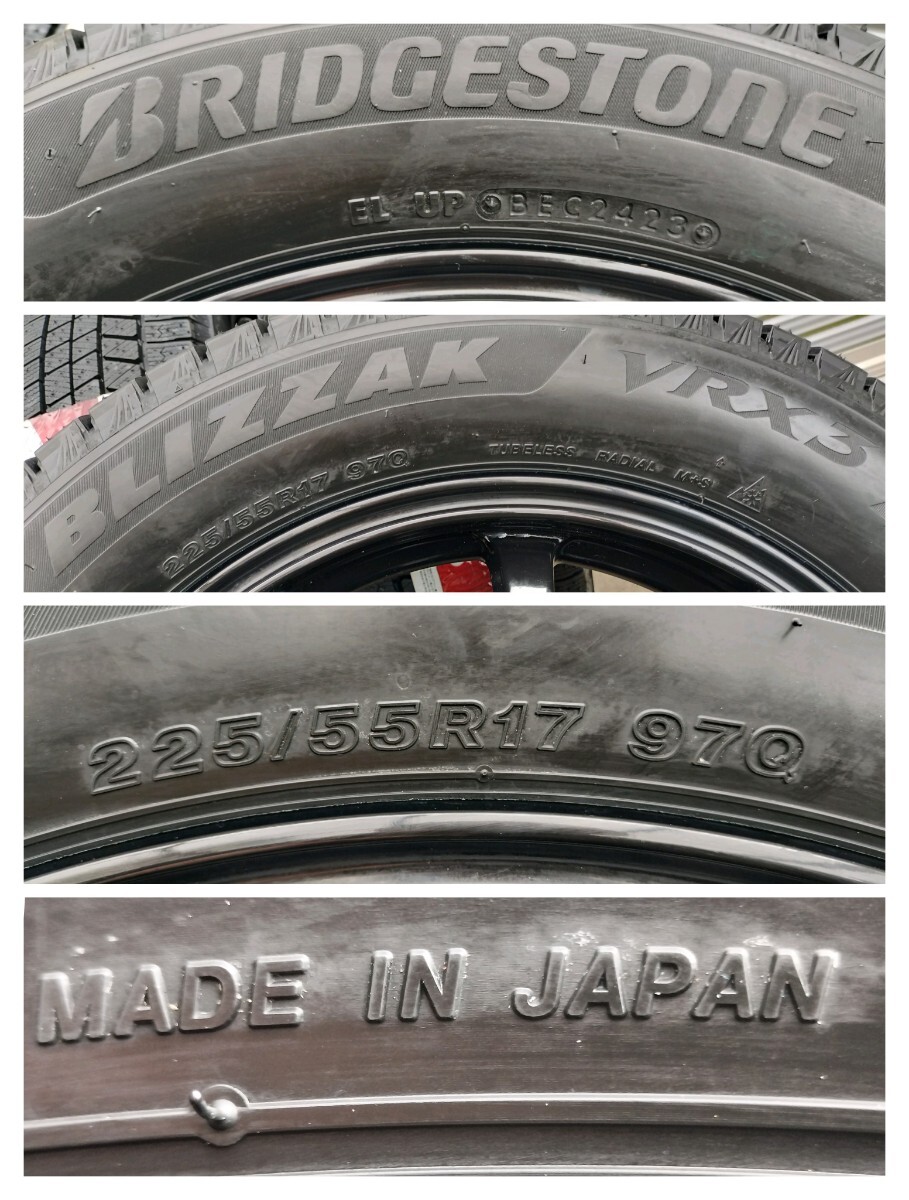 2023年製新品スタッドレス LM SPORT 中古品 17インチ 17×7.5J 5H PCD100 +50 BS BLIZZAK VRX3 225/55R17★国内製 スバル フォレスター等に_画像8