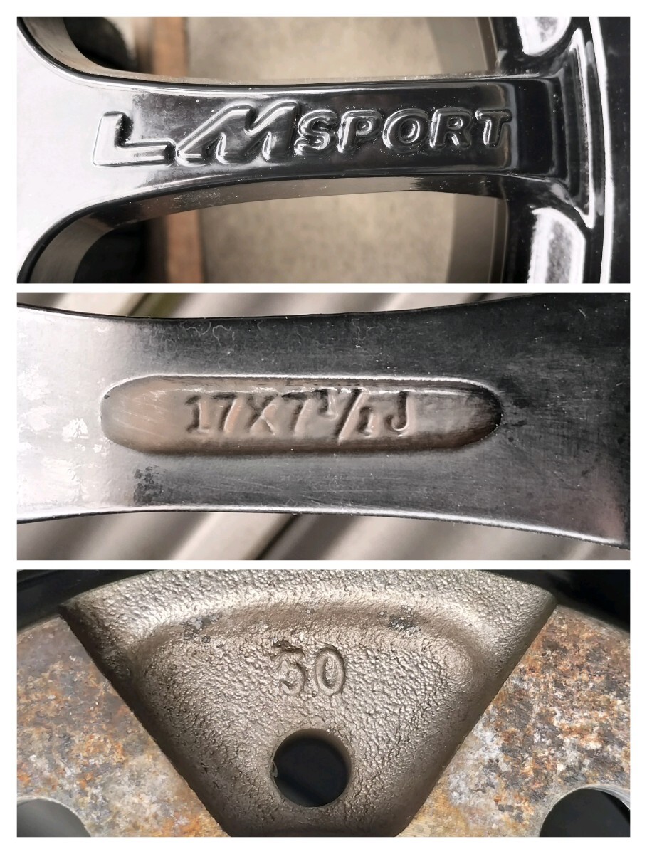 2023年製新品スタッドレス LM SPORT 中古品 17インチ 17×7.5J 5H PCD100 +50 BS BLIZZAK VRX3 225/55R17★国内製 スバル フォレスター等に_画像9