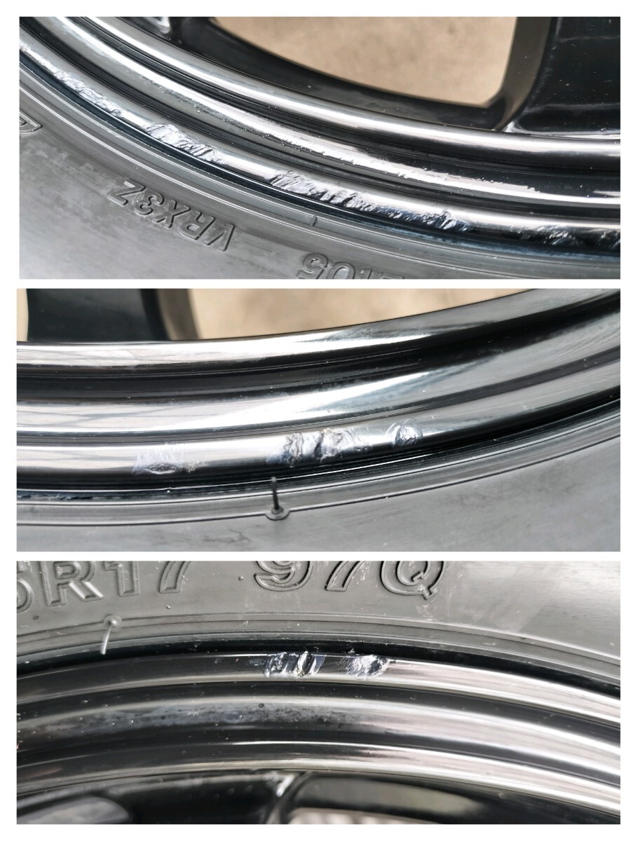 2023年製新品スタッドレス LM SPORT 中古品 17インチ 17×7.5J 5H PCD100 +50 BS BLIZZAK VRX3 225/55R17★国内製 スバル フォレスター等に_画像10