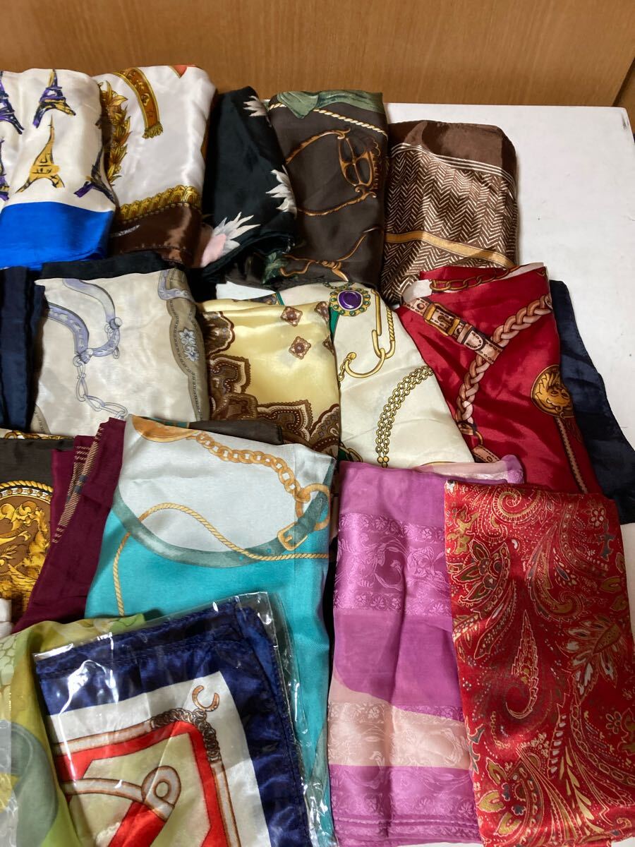 スカーフ ストール ブランド シルク ファッション小物 総柄 大判 まとめて 20枚　_画像2