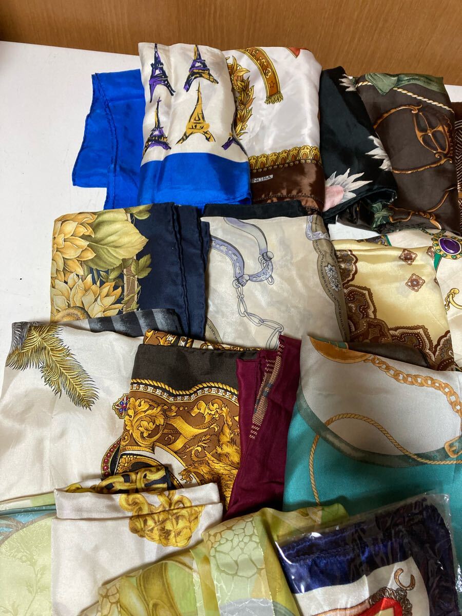 スカーフ ストール ブランド シルク ファッション小物 総柄 大判 まとめて 20枚　_画像3