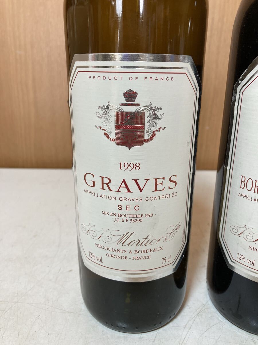 古酒 未開栓 果実酒 ワイン フランス産 酒 GRAVES BORDEAUX SUPERIEUR コレクション　まとめて　保管品_画像2