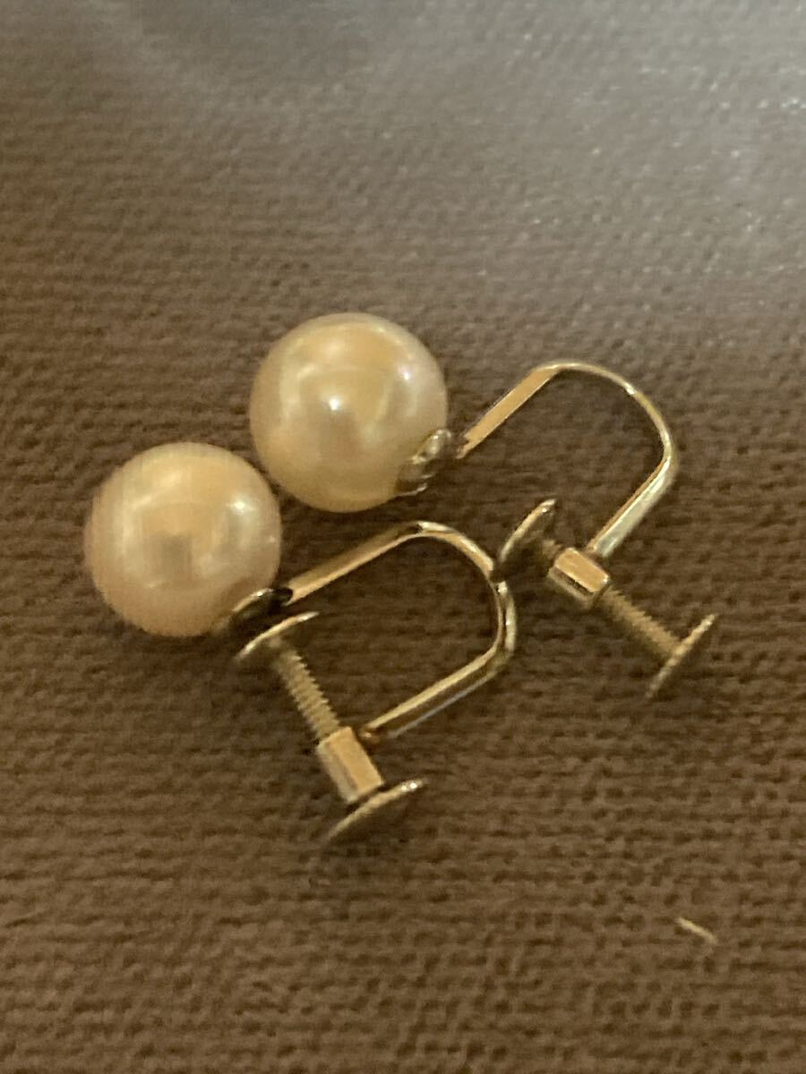 貴金属　宝石　アクセサリー　プラチナ pt900 ネックレス イヤリング パール 本真珠 真珠 SILVER 保管品　 パールネックレス_画像3