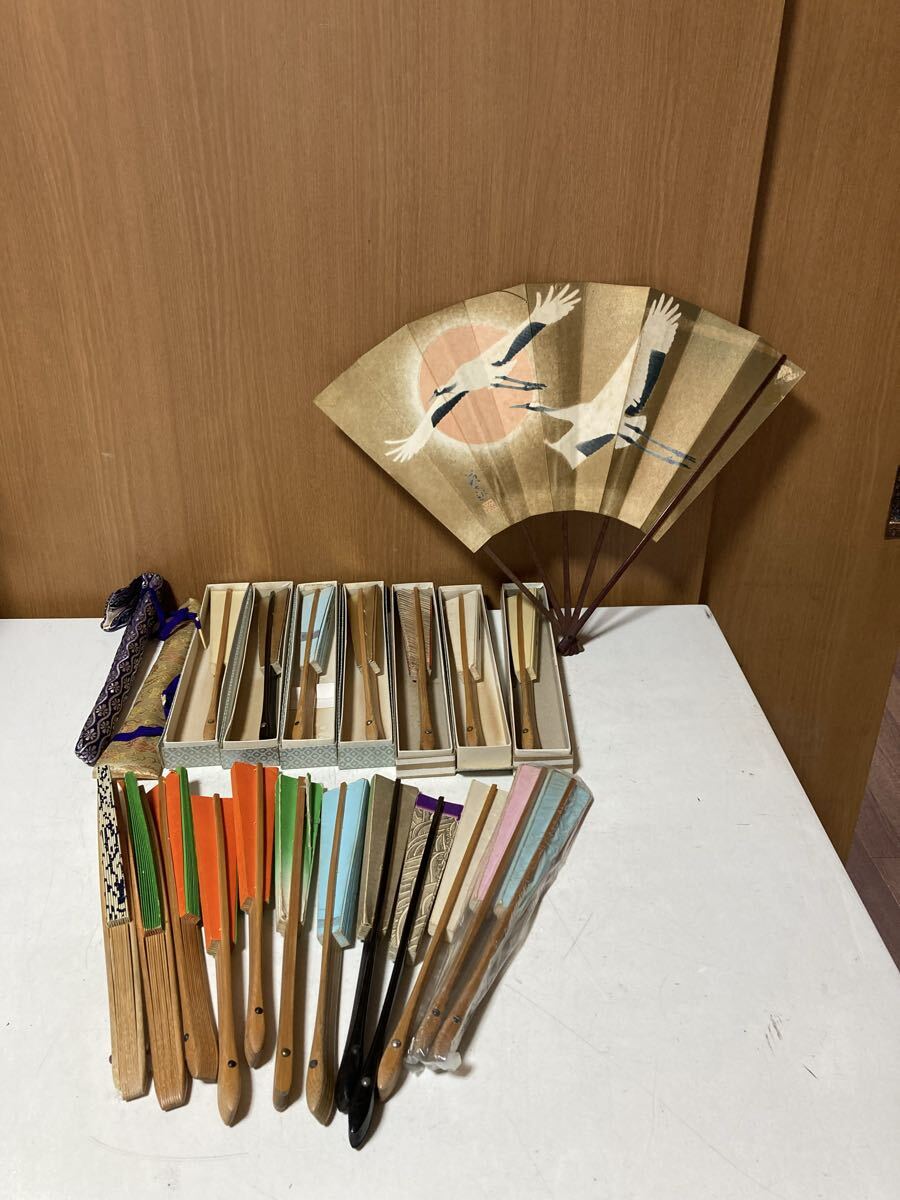 扇子 和装小物 せんす 日本舞踊 京扇子 舞扇子 レトロ 扇 舞扇 昭和レトロ まとめて　保管品　大_画像1