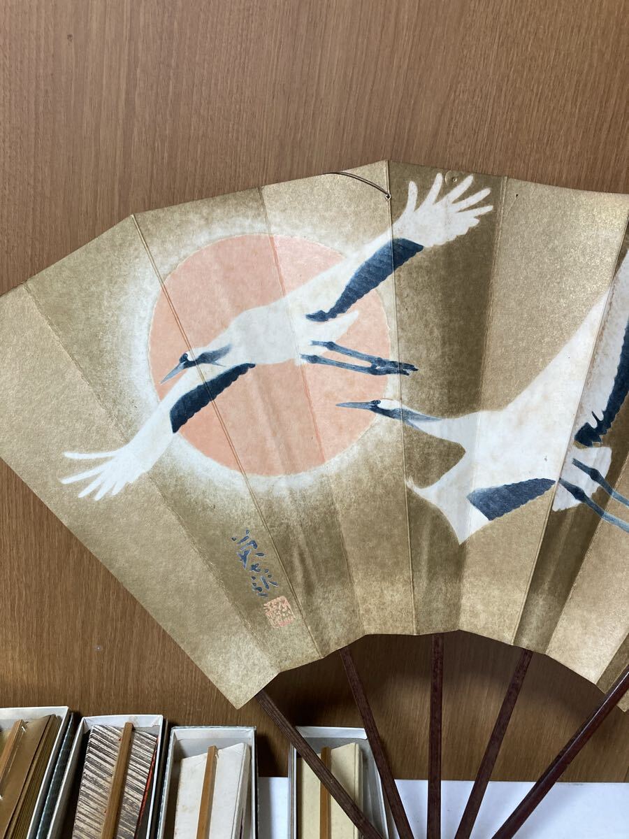 扇子 和装小物 せんす 日本舞踊 京扇子 舞扇子 レトロ 扇 舞扇 昭和レトロ まとめて　保管品　大_画像2