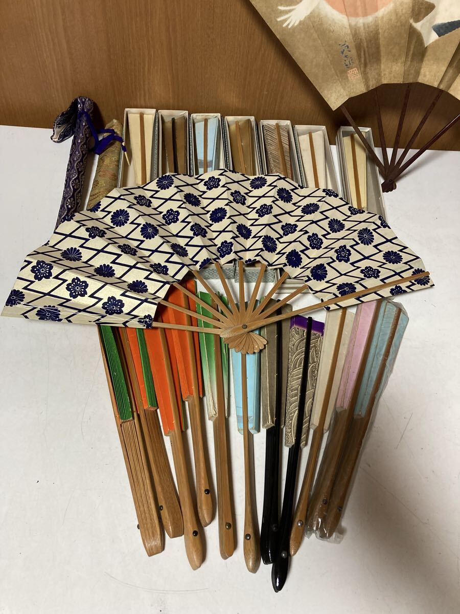 扇子 和装小物 せんす 日本舞踊 京扇子 舞扇子 レトロ 扇 舞扇 昭和レトロ まとめて　保管品　大_画像3