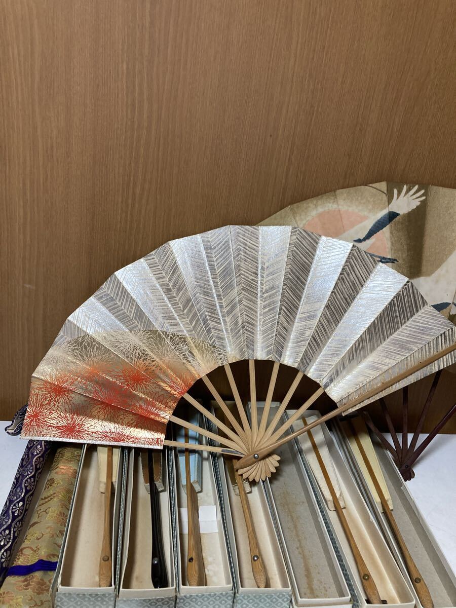 扇子 和装小物 せんす 日本舞踊 京扇子 舞扇子 レトロ 扇 舞扇 昭和レトロ まとめて　保管品　大_画像4