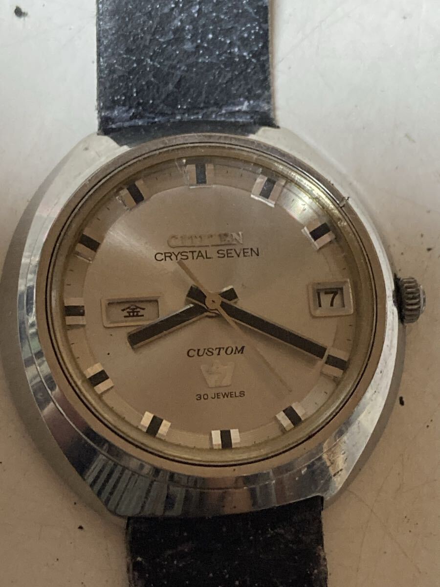 ヴィンテージ CITIZEN シチズン Crystal seven 30石 カスタム 80402851 腕時計 メンズ コレクション　保管品　_画像6