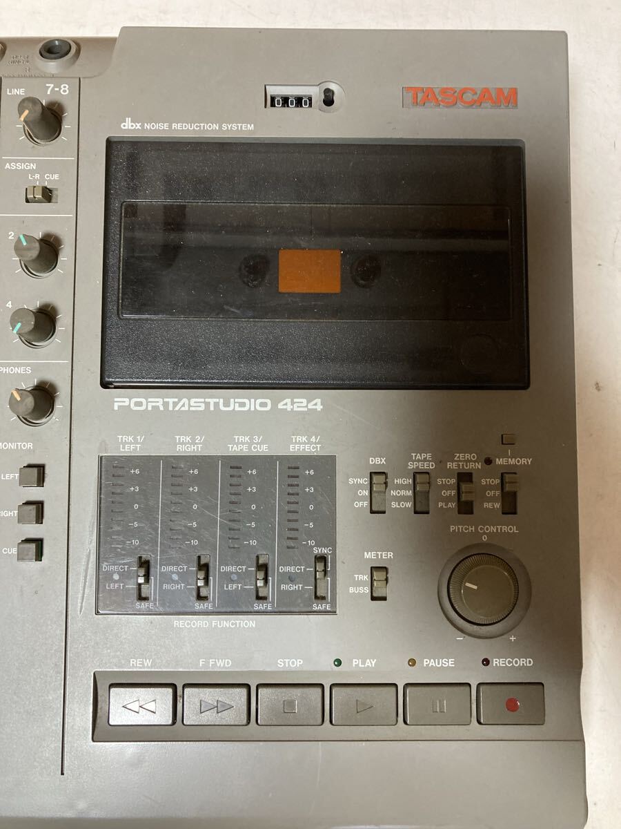  б/у TASCAM Tascam PORTASTUDIO 424 многоканальный магнитофон PORTA STUDIO MTR Tascam античный коллекция retro хранение товар 