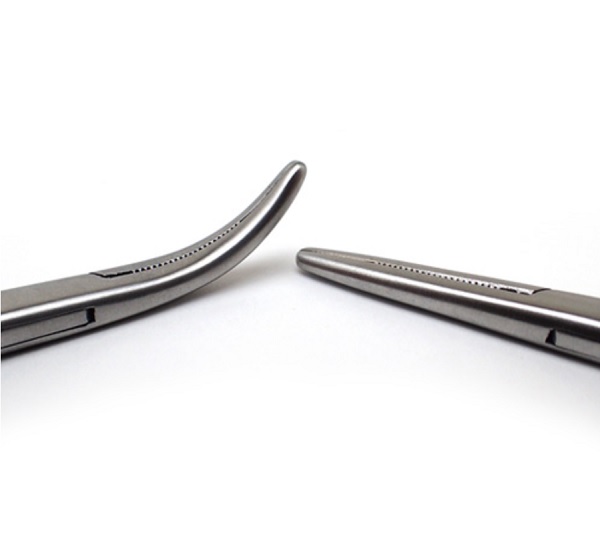 ●TMC フォーセップ 4.5インチ/カーブ/ゴールド_画像2