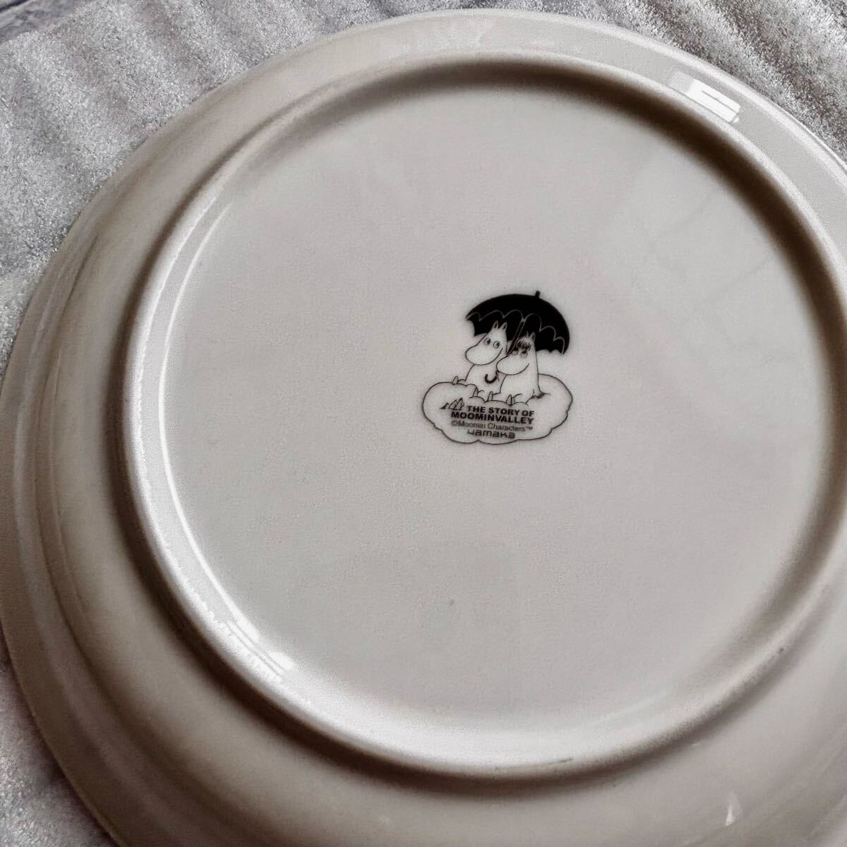MOOMIN ムーミン パスタ皿 食器 リトルミイ スナフキン　直径21.5cm カレー皿 プレート 陶器製 ヤマカ 日本製 中古 _画像4