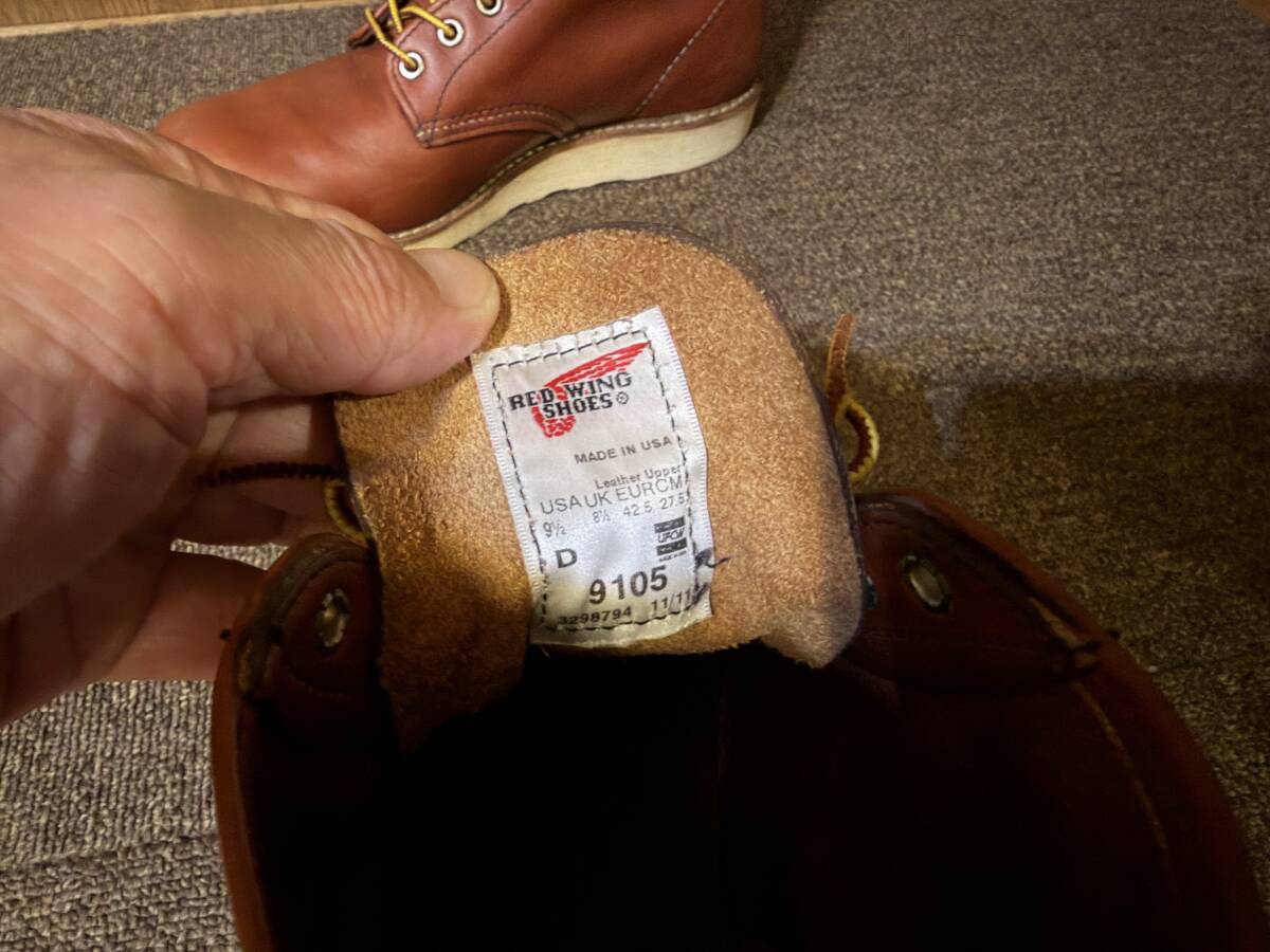 ★ REDWING 9105 91/2 27.5 ワイズD レッドウイング　特価！_画像5