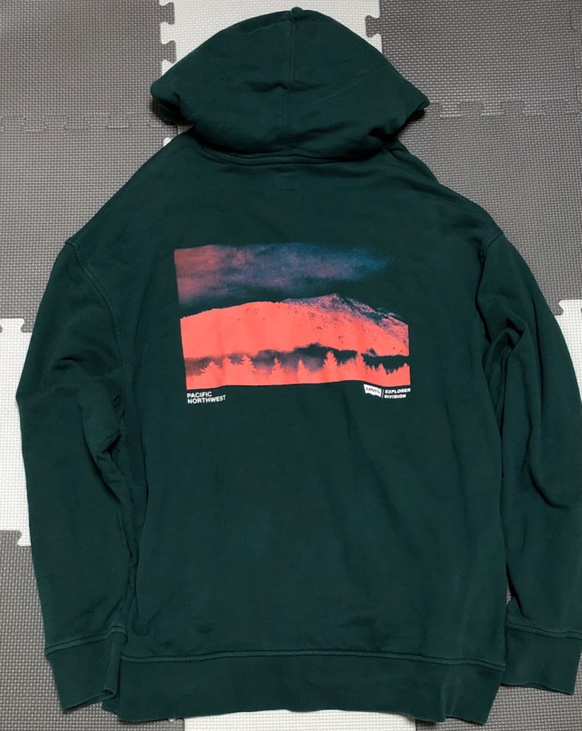 Levi's リーバイス RELAXED リラックスフィット グラフィック パーカー EXPLORERS サイズXL_画像10