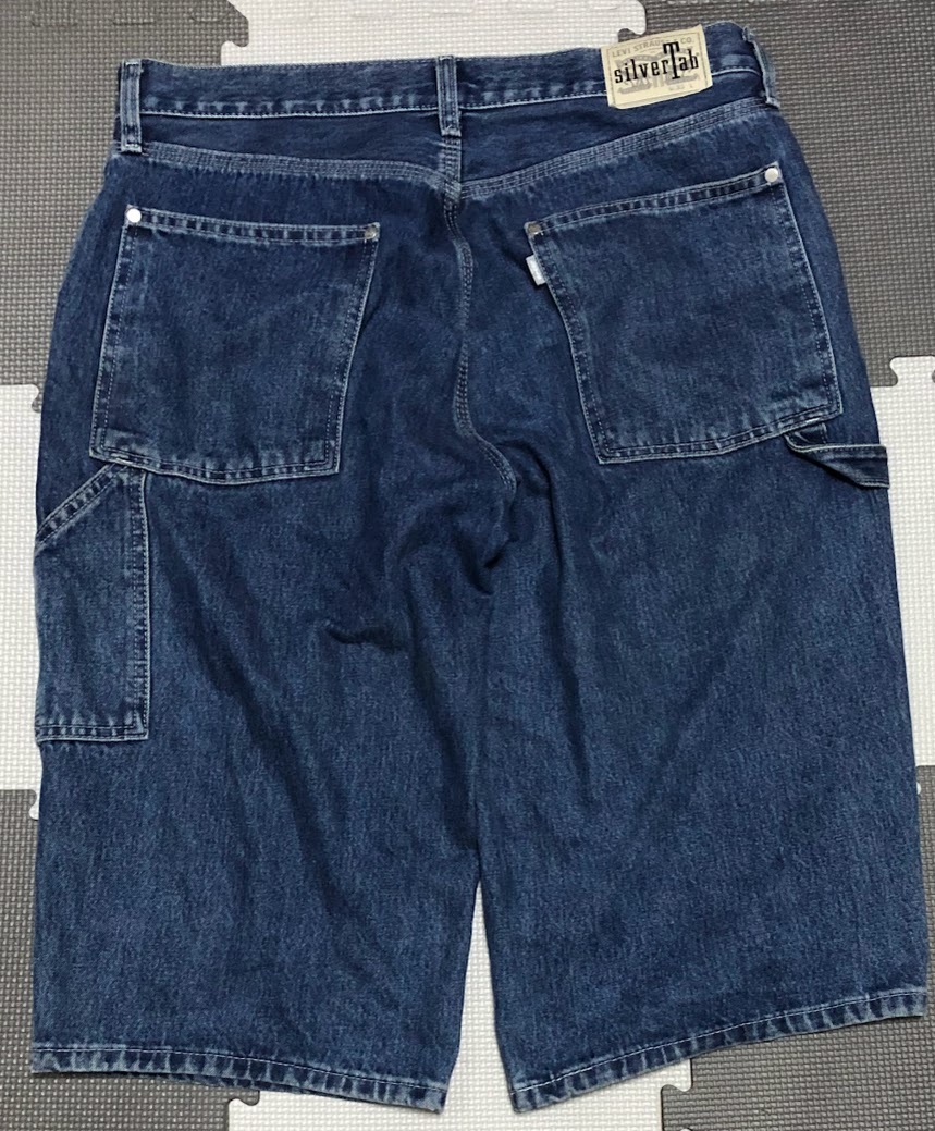 Levi's リーバイス SilverTab CARPENTER シルバータブ カーペンター ハーフパンツ デニムショーツ W33 ★ 52335-0002_画像7