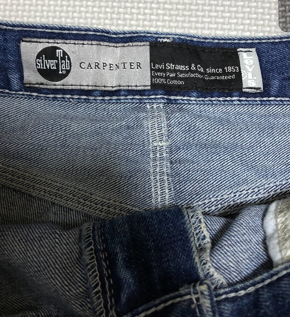 Levi's リーバイス SilverTab CARPENTER シルバータブ カーペンター ハーフパンツ デニムショーツ W33 ★ 52335-0002_画像2