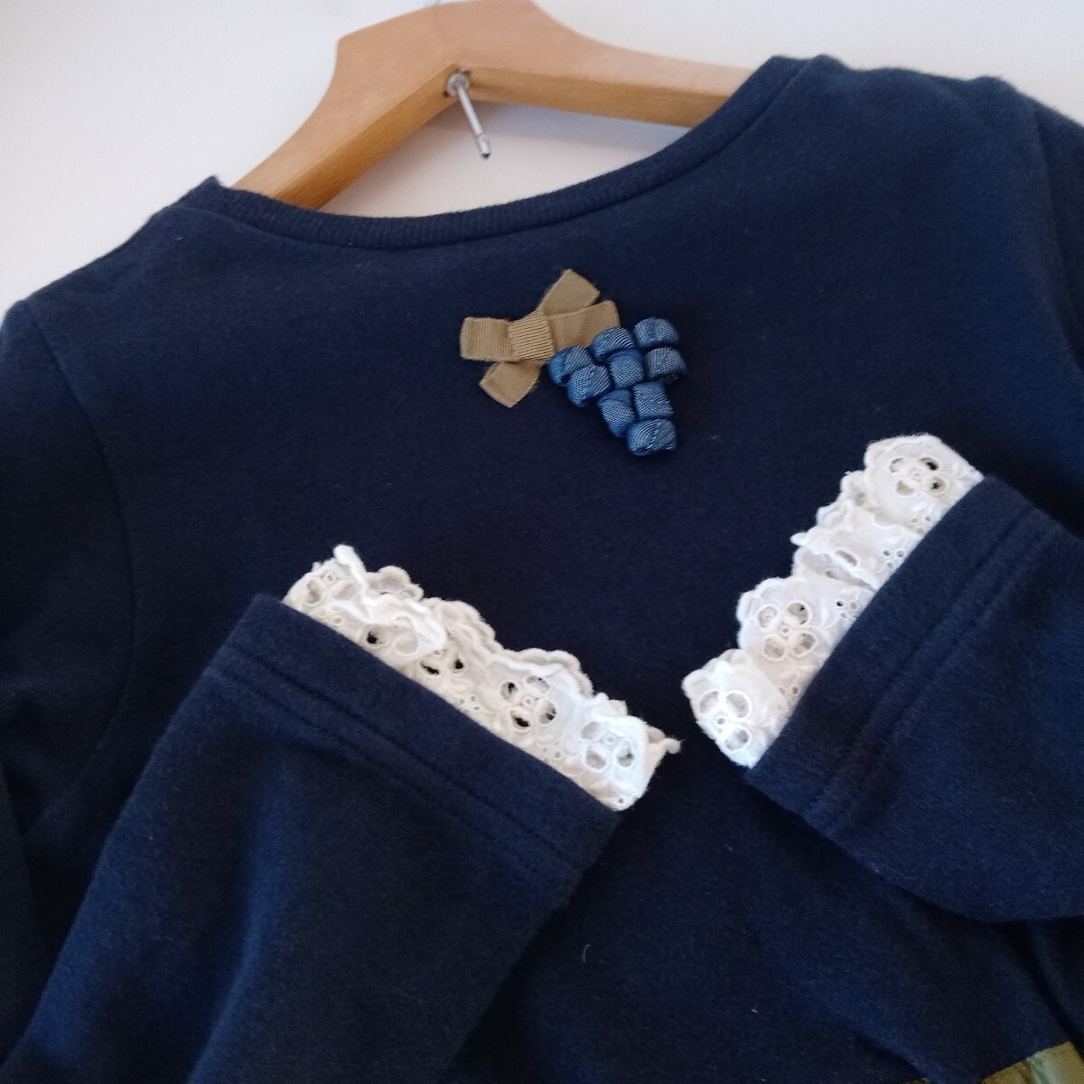 ファミリア秋のぶどうワンピース_画像6