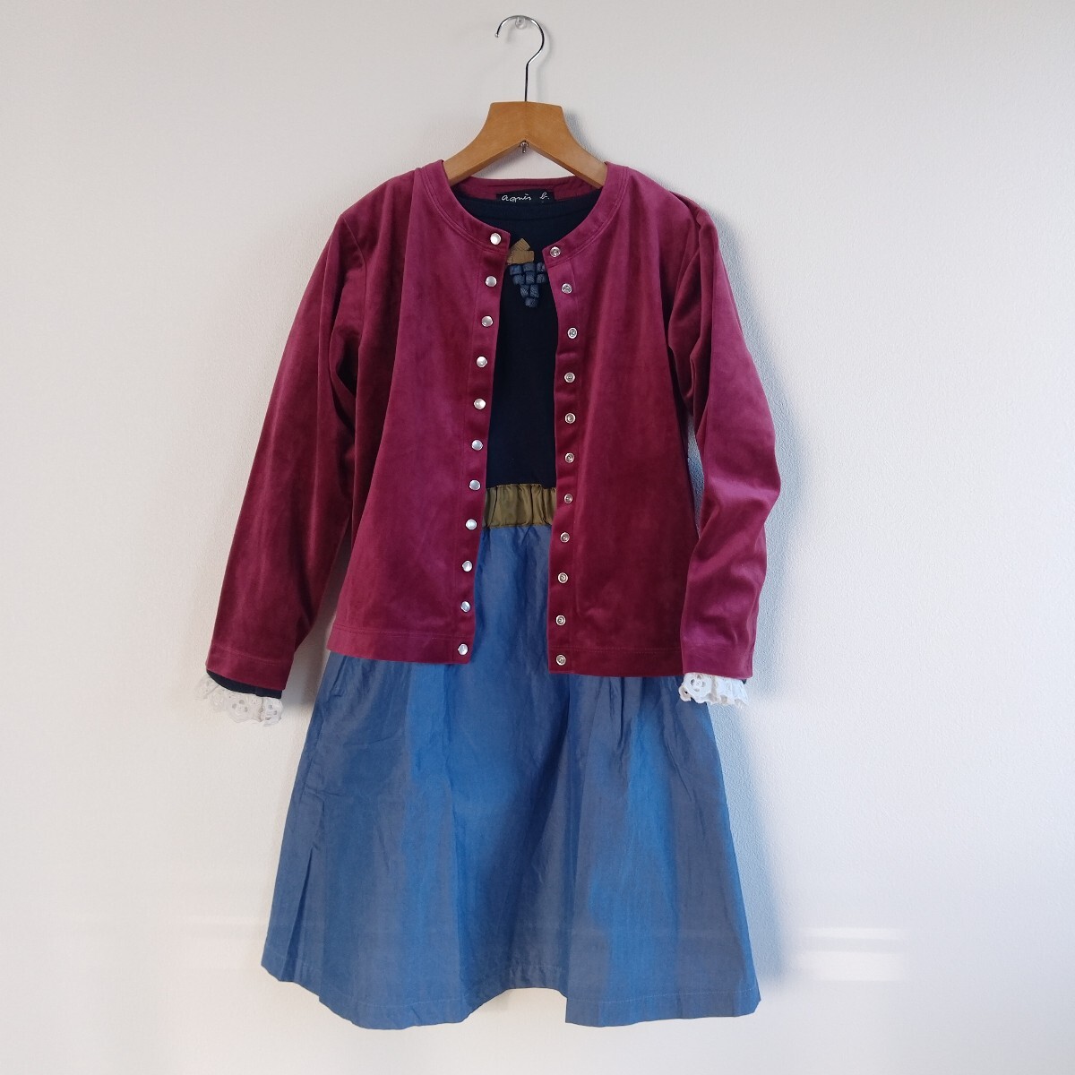 ファミリア秋のぶどうワンピース_画像8