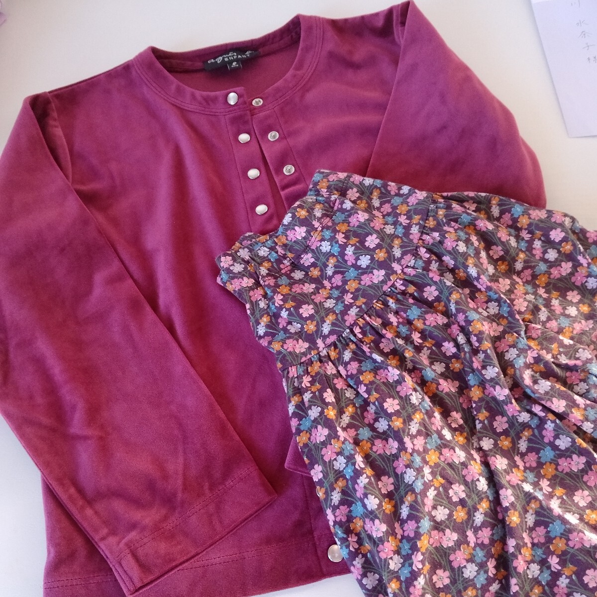 アニエスべー 女の子カーデガンセット_画像1