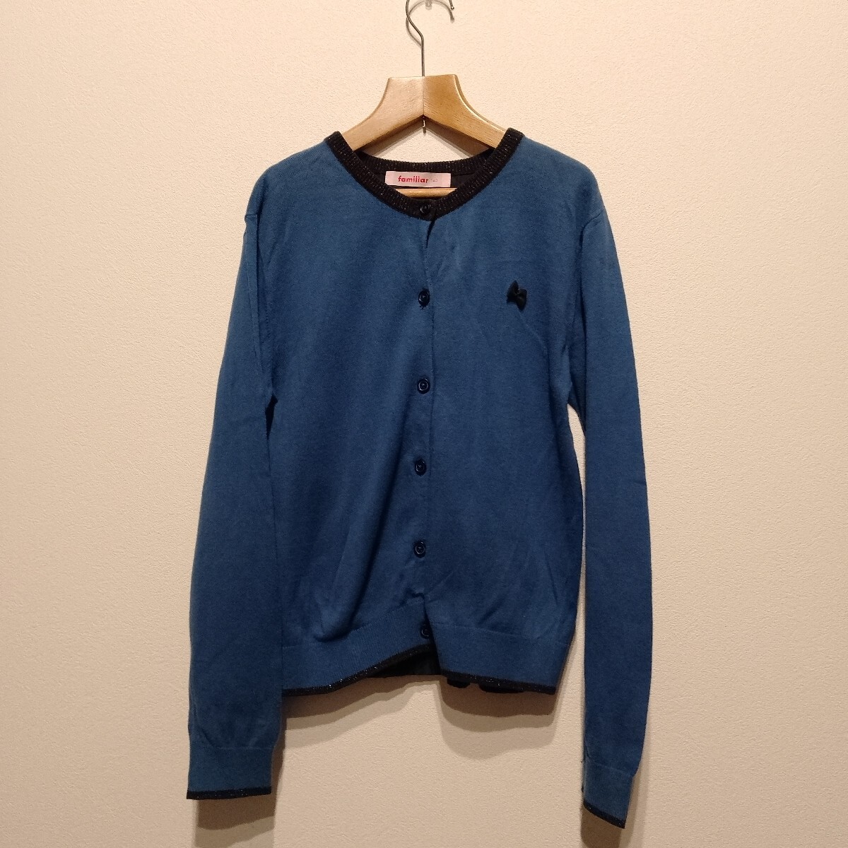 ファミリア　バックリボンカーデガン_画像1