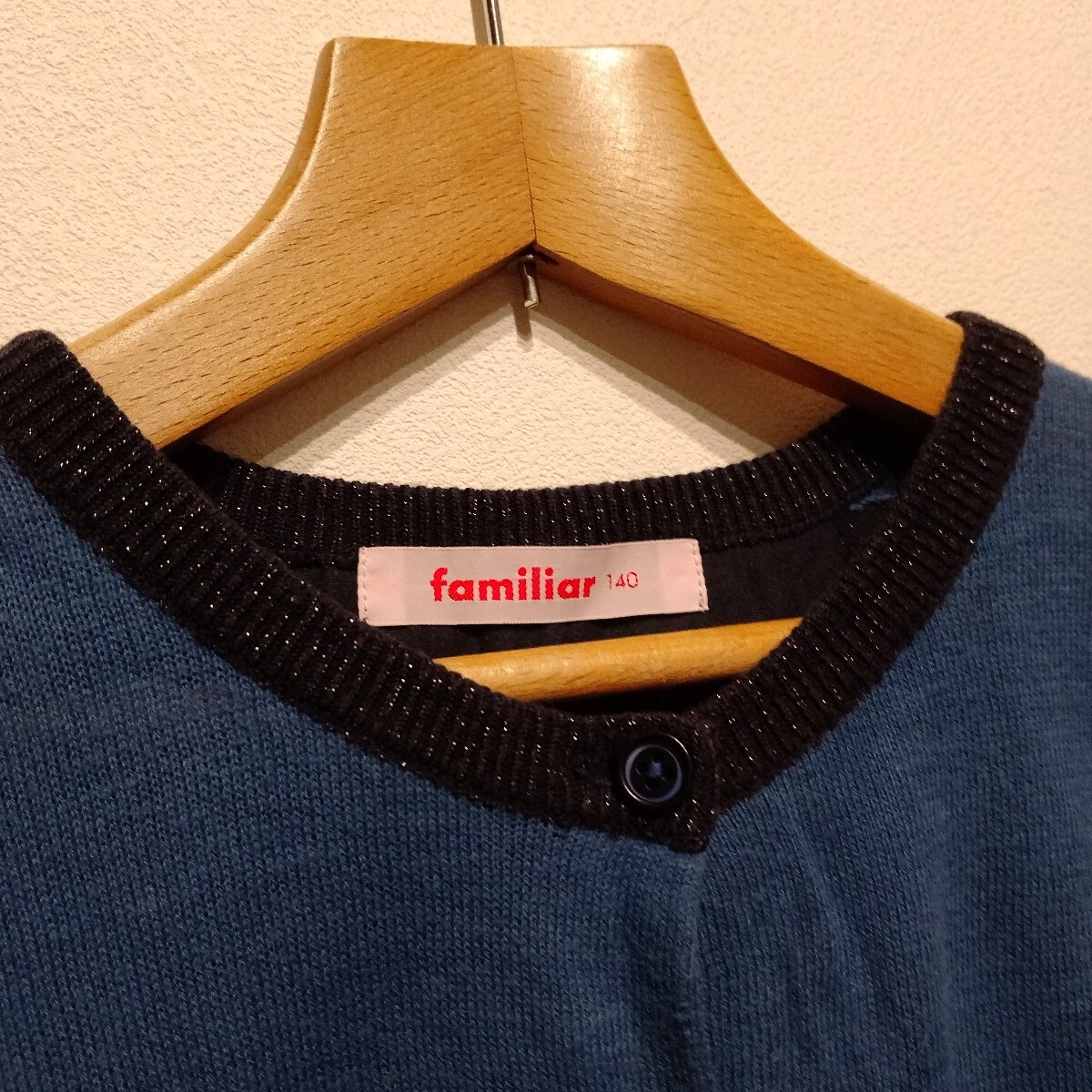 ファミリア　バックリボンカーデガン_画像2