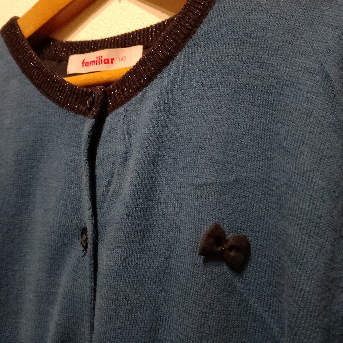 ファミリア　バックリボンカーデガン_画像3