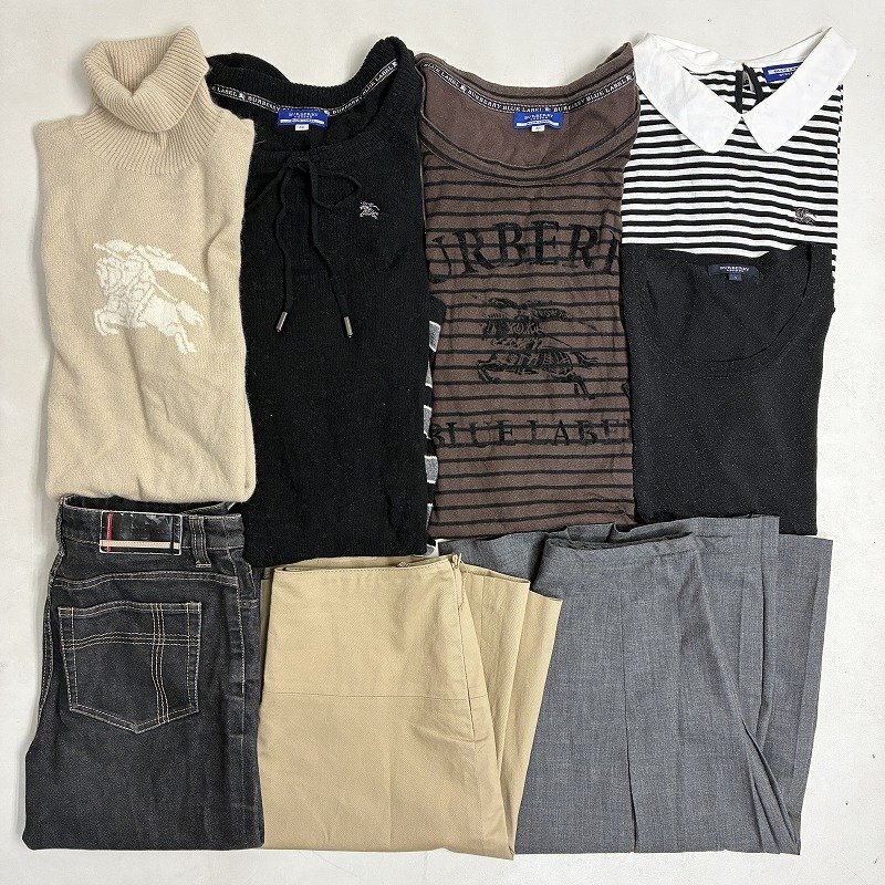 ◆ BURBERRY BLUE LABEL バーバリーブルーレーベル LONDON 8点 まとめ商品 ワンピース カットソー スカート デニム 卸 古着 レディース_画像1