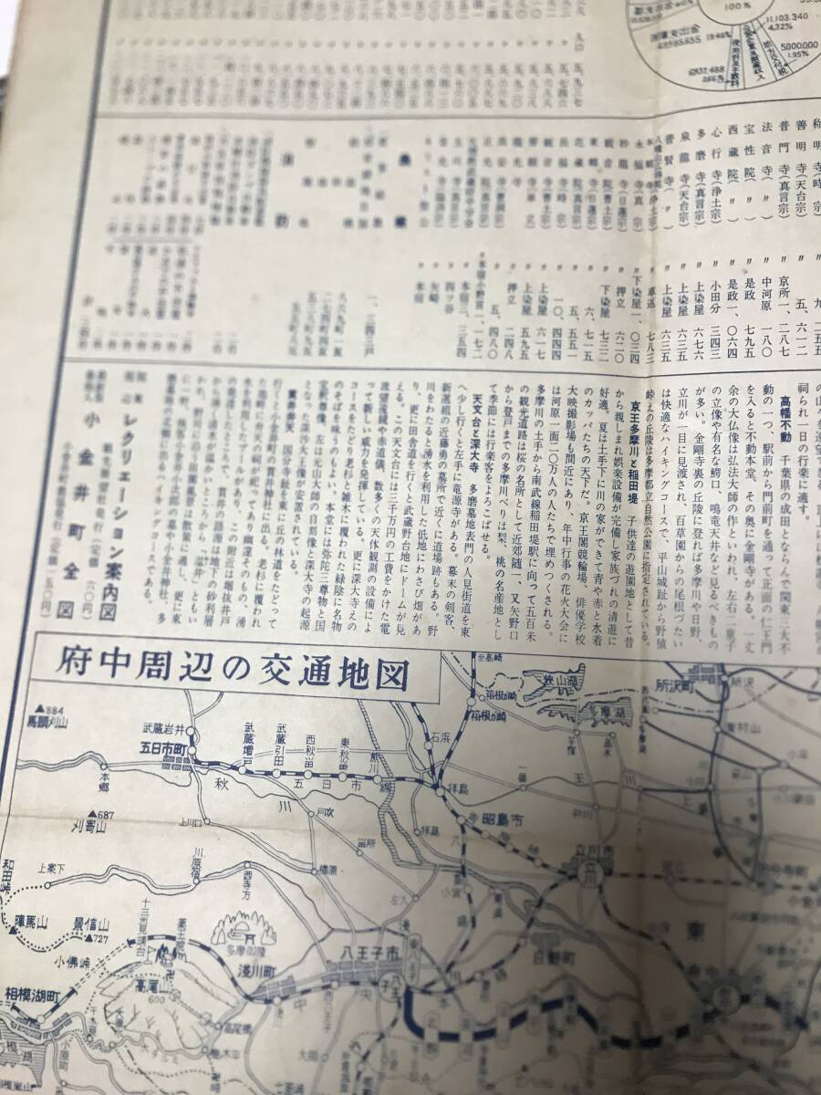  старая карта Tokyo Metropolitan area префектура средний город все map Showa 31 год Atlas фирма повреждение есть 
