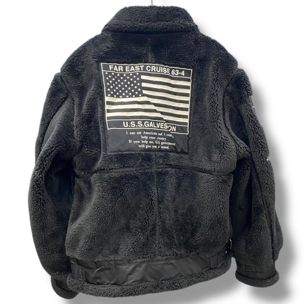 AVIREX レトロボア B-3 トップガン ジャケット XLサイズ ブラック 783-2952004 アヴィレックス フリース TOP GUN JACKET_画像2