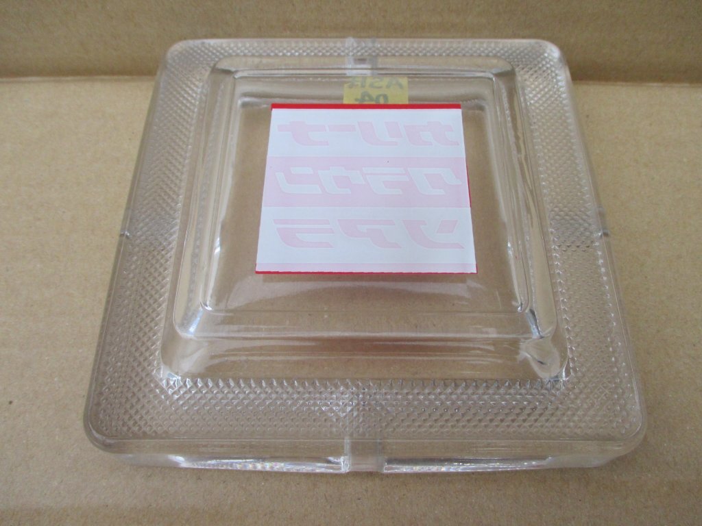 Ash04 ★送料無料! TOYOTA ガラス製 灰皿 角型 used カリーナ クラウン ソアラ 実店舗で使用の品 トヨタ _画像4