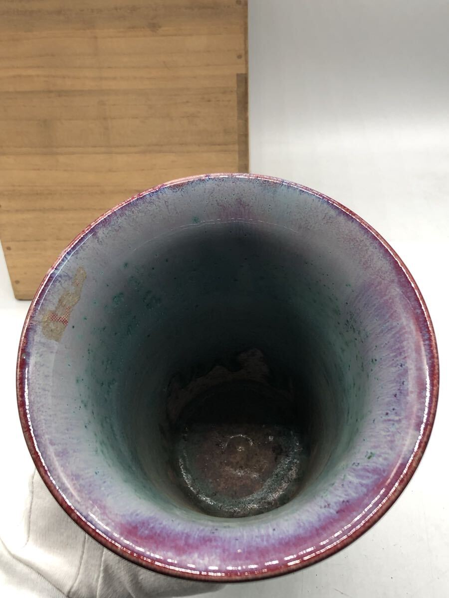 No.72 Tanba . цветок входить зеленый .. вместе с ящиком ваза ваза для цветов цветок входить антиквариат товар