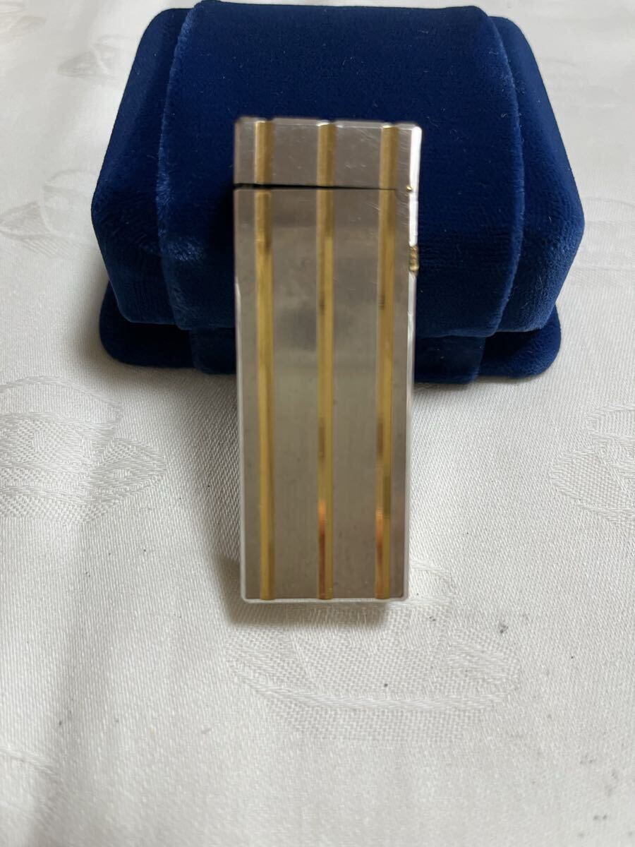 dunhill ダンヒル　シルバー×ゴールド　ガスライター ジャンク_画像1
