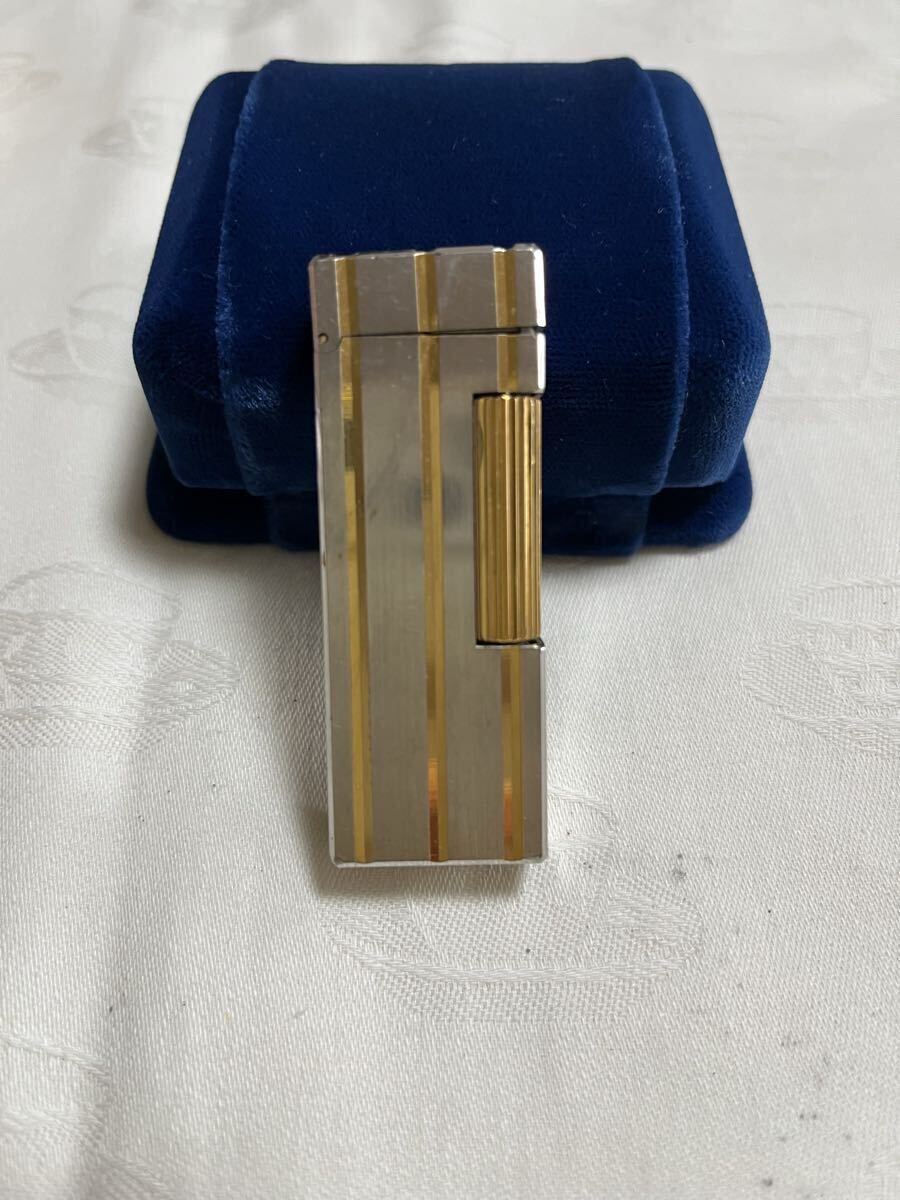 dunhill ダンヒル　シルバー×ゴールド　ガスライター ジャンク_画像4