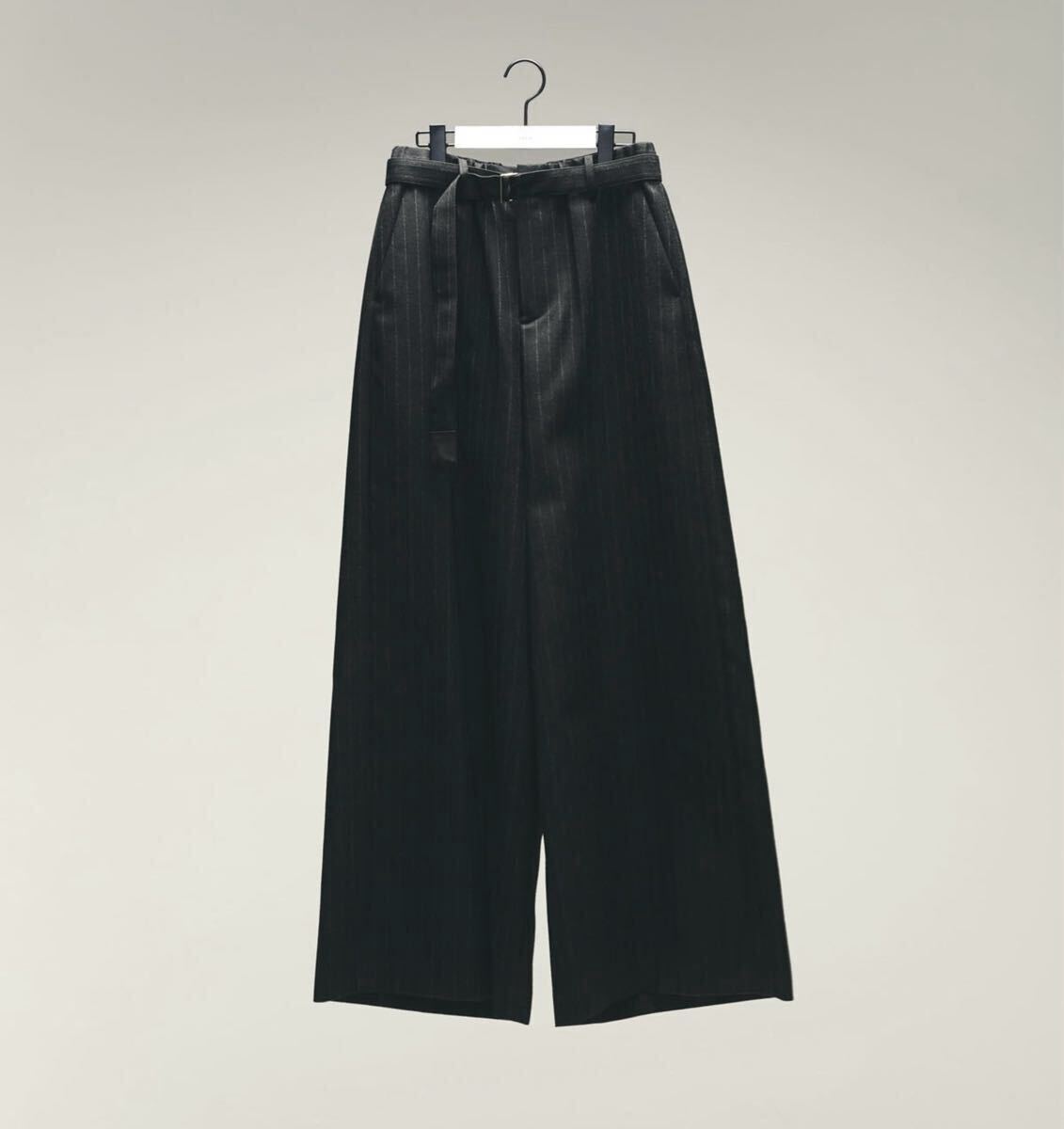 sacai 24aw Chalk Stripe Pants ワイドパンツ Black _画像5