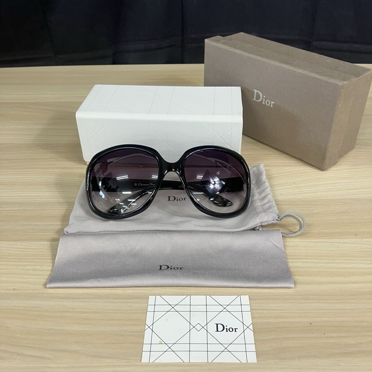 □【売り切り】Christian Dior クリスチャンディオール GLOSSY1 311115-75 62□20 130 Optyl サングラス ブラック ブランド小物 アイウェア_画像1