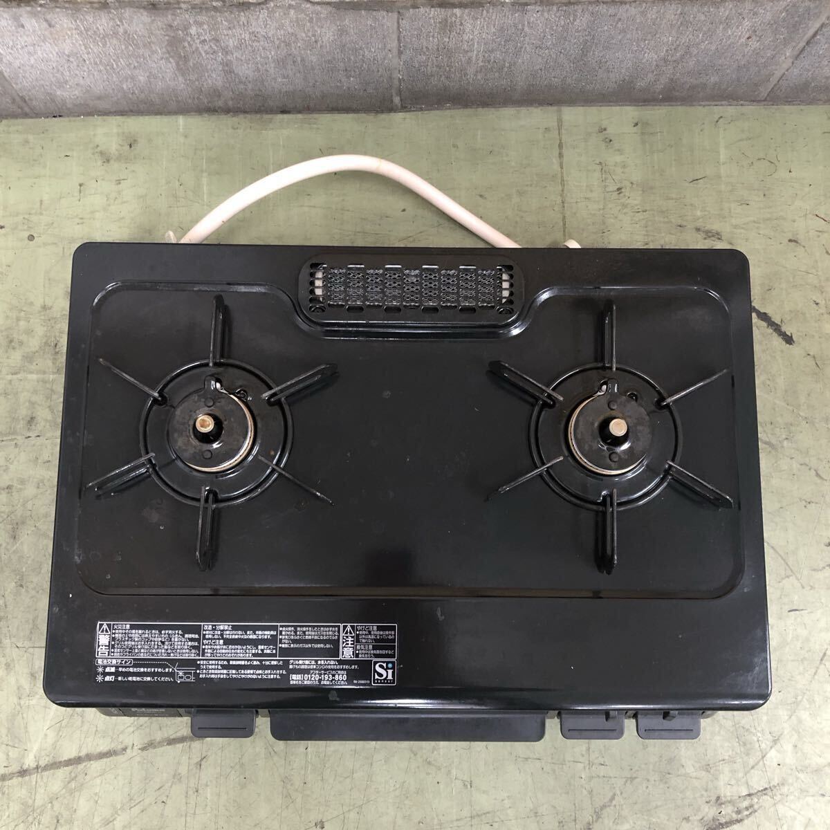 ●【売り切り】 2024年製！Paloma パロマ ガステーブルコンロ IC-S89K-L 都市ガス用 単1形乾電池 キッチン家電 ブラック 簡易動作確認済み_画像6