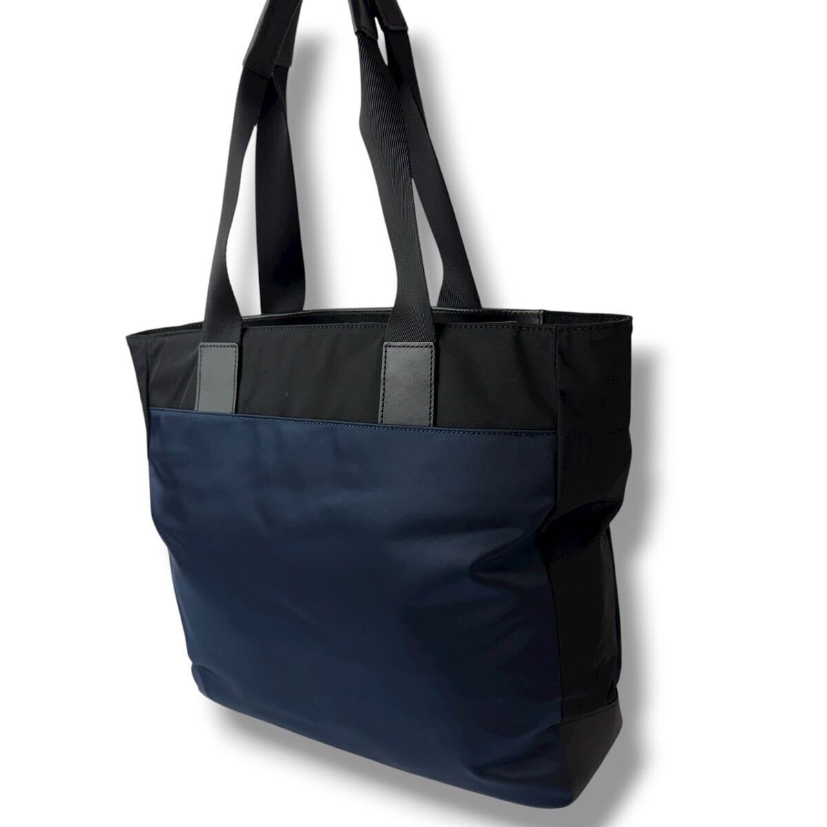 1427 прекрасный товар A4 возможно * Paul Smith Paul Smith большая сумка рука многоцветный нейлон кожа плечо .. портфель документы мужской бизнес 