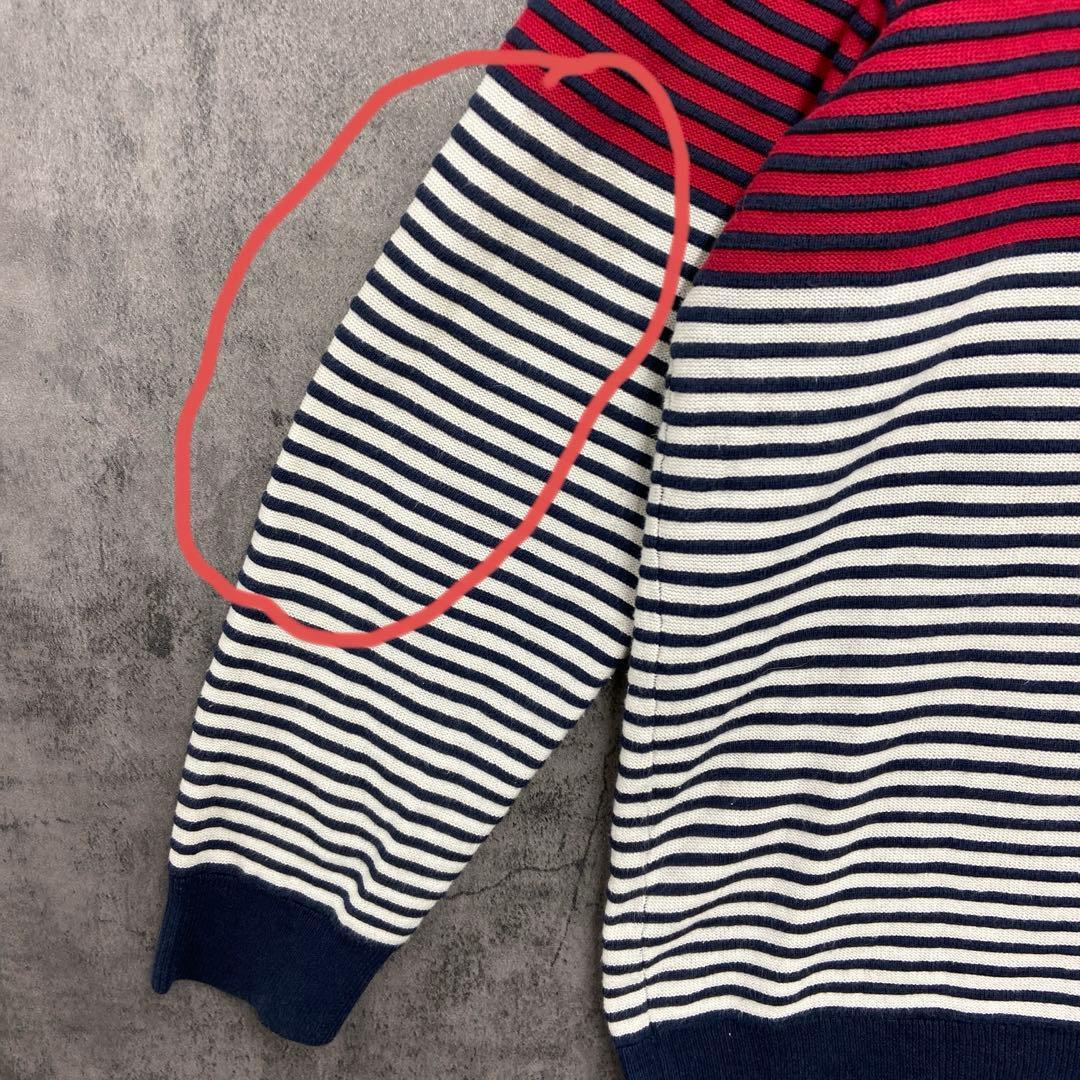  Brooks Brothers окантовка мужской вязаный свитер красный темно-синий белый XL[6989]