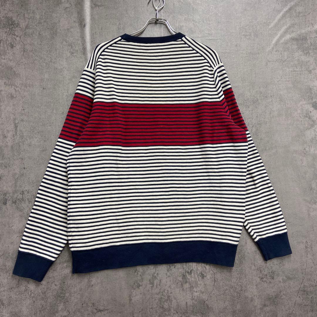  Brooks Brothers окантовка мужской вязаный свитер красный темно-синий белый XL[6989]