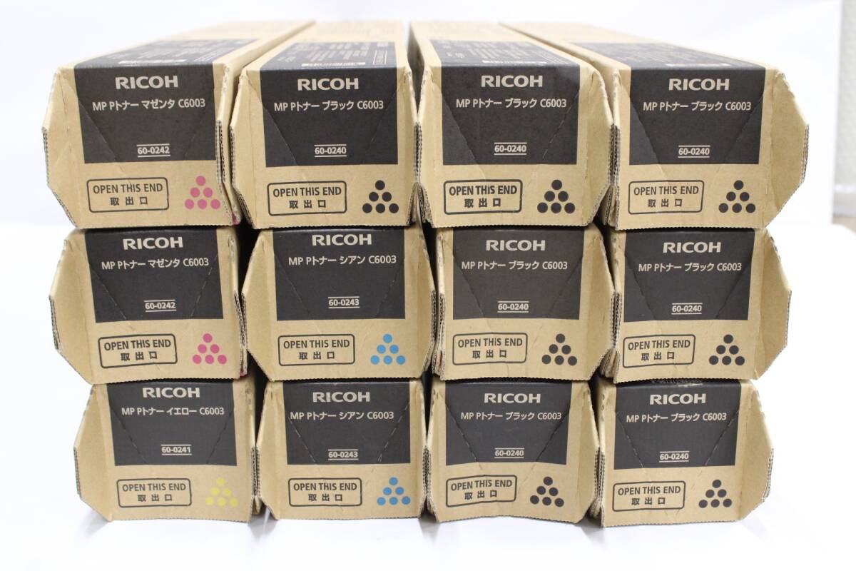 未使用 RICOH 純正 トナー C6003 4色12本（シアン・マゼンタ・イエロー・ブラック） リコー ITM2JKOA0D74-D-V14-byebye_画像1