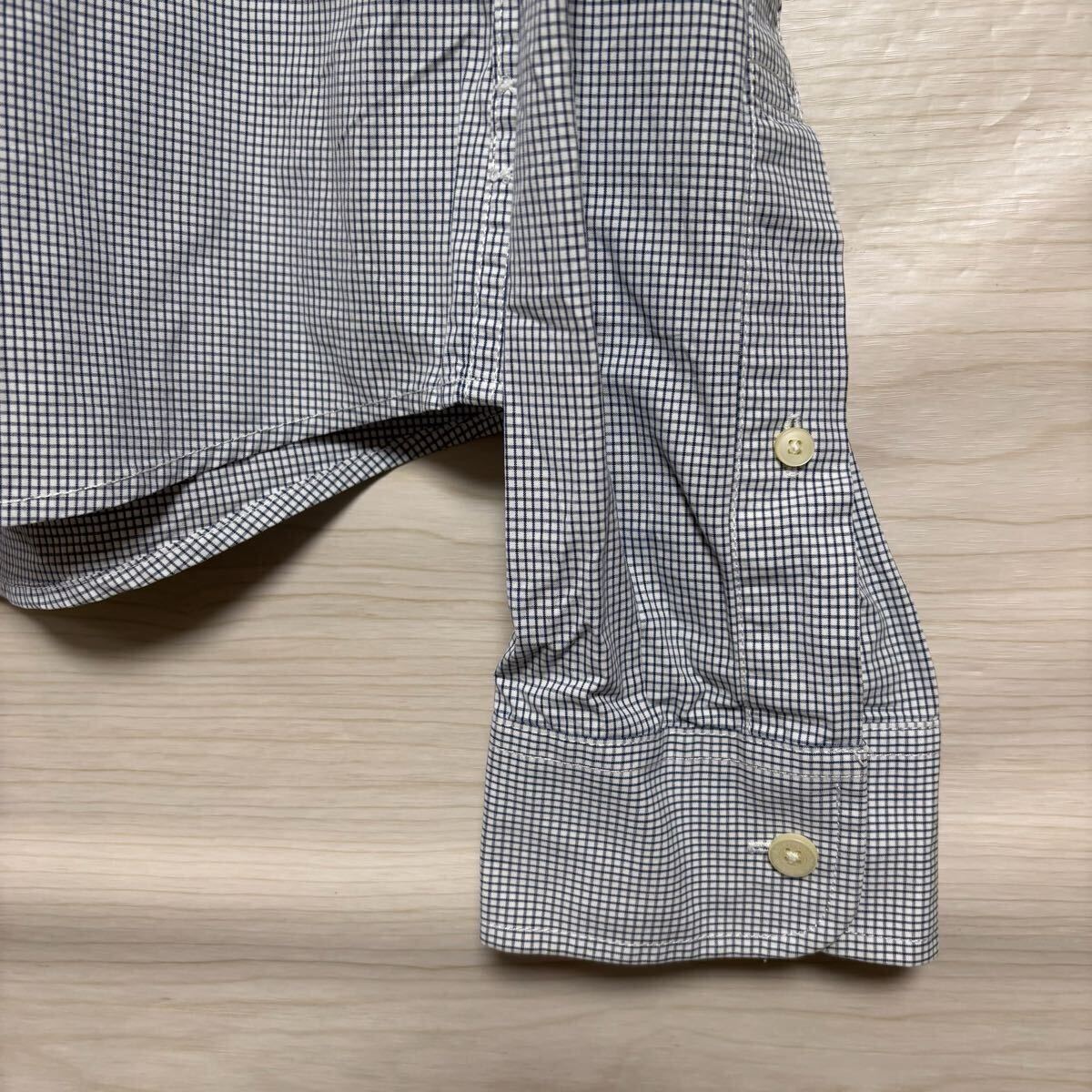 Abercombie&fitch アバクロンビーアンドフィッチ 長袖シャツ ボタンダウン ギンガムチェック サイズXL 水色 レディース トップス(42)_画像5