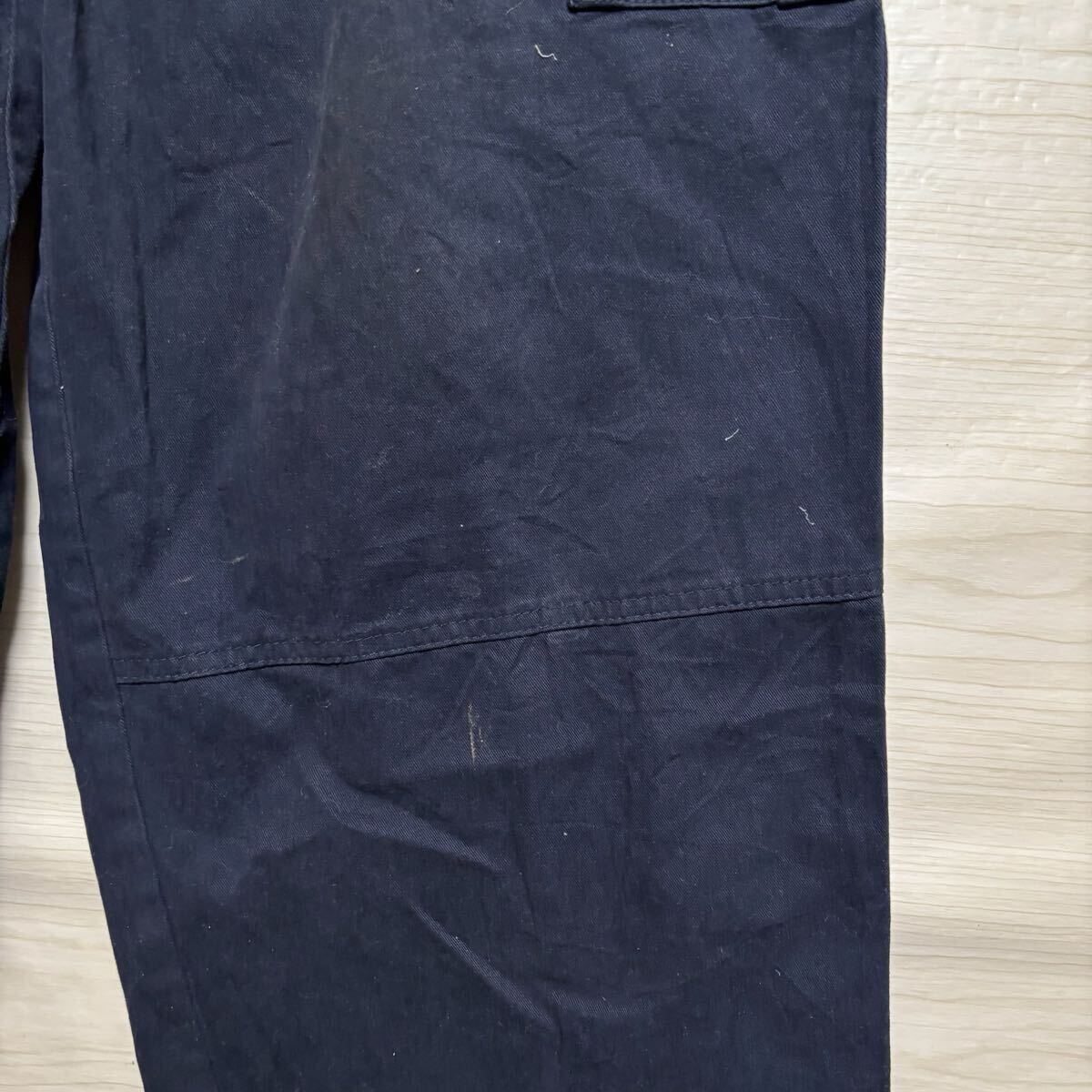 VINTAGE ヴィンテージ カーゴパンツ ワイドシルエット ミリタリー サイズ2XL相当 ネイビー 紺色 コットン メンズ ボトムス(42)_画像8