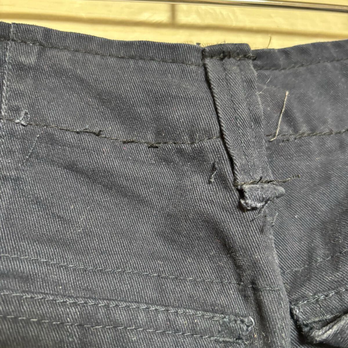 VINTAGE ヴィンテージ カーゴパンツ ワイドシルエット ミリタリー サイズ2XL相当 ネイビー 紺色 コットン メンズ ボトムス(42)_画像9