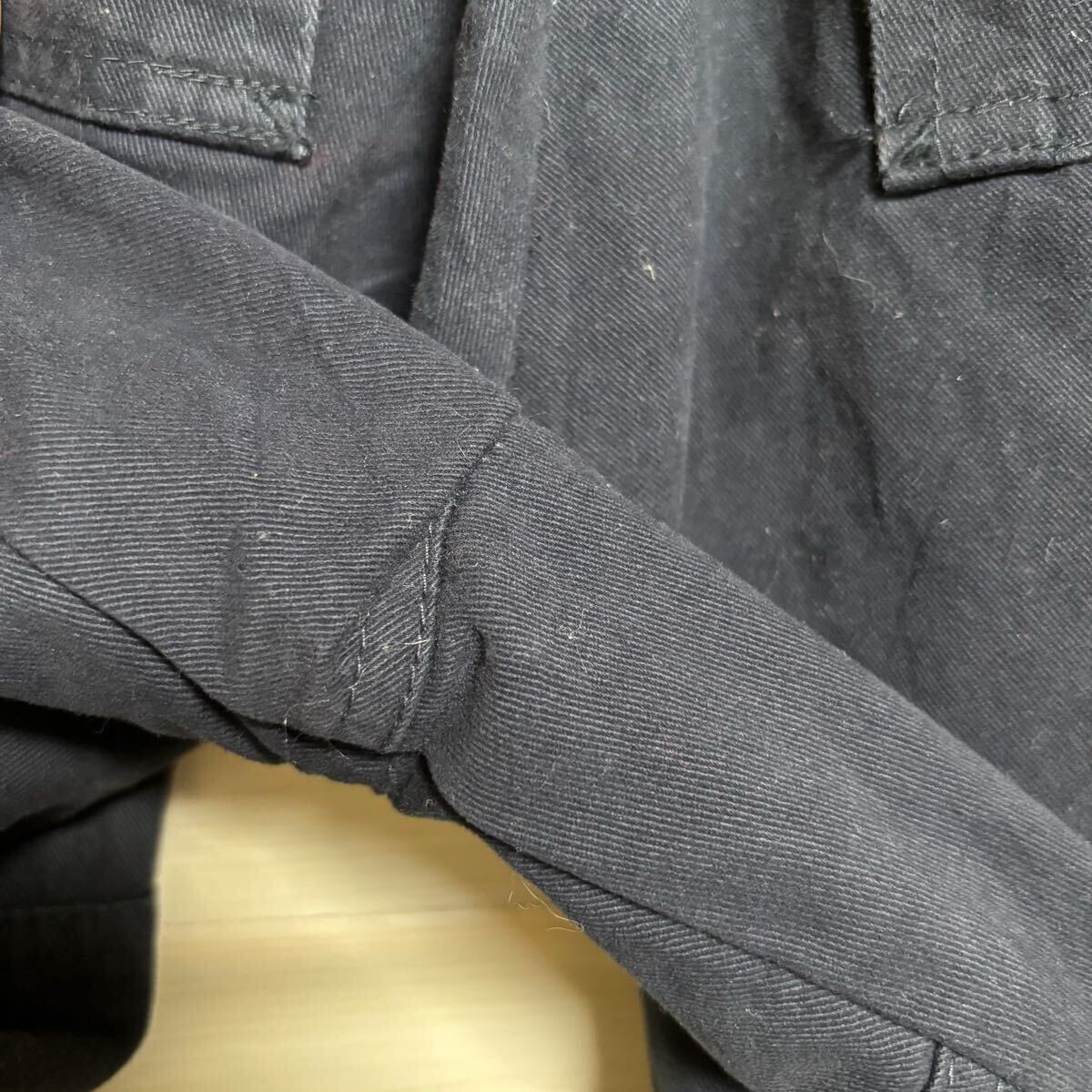 VINTAGE ヴィンテージ カーゴパンツ ワイドシルエット ミリタリー サイズ2XL相当 ネイビー 紺色 コットン メンズ ボトムス(42)_画像10