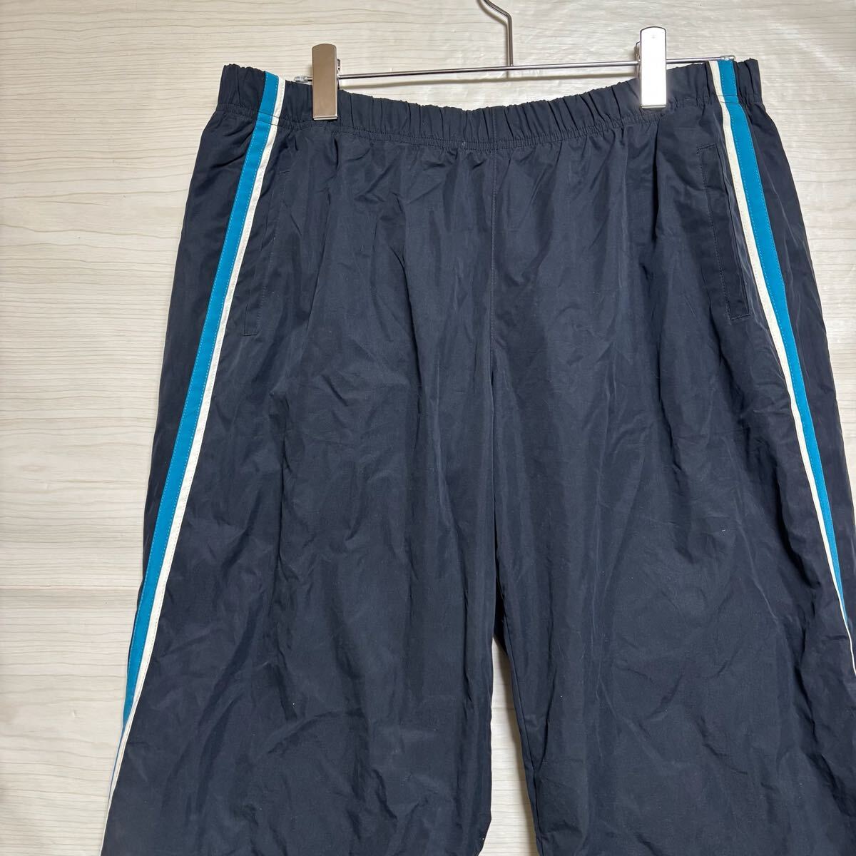 Reebok リーボック ナイロンパンツ シャカパン イージーパンツ ウエストゴム サイズXL ブラック 黒 ポリエステル メンズ ボトムス（42）_画像1
